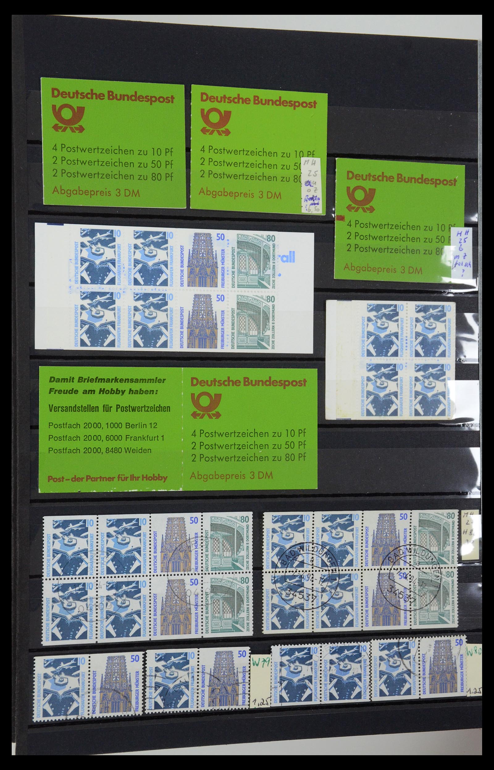 35356 052 - Stamp Collection 35356 Bundespost stamp booklets and combinations 1951-2