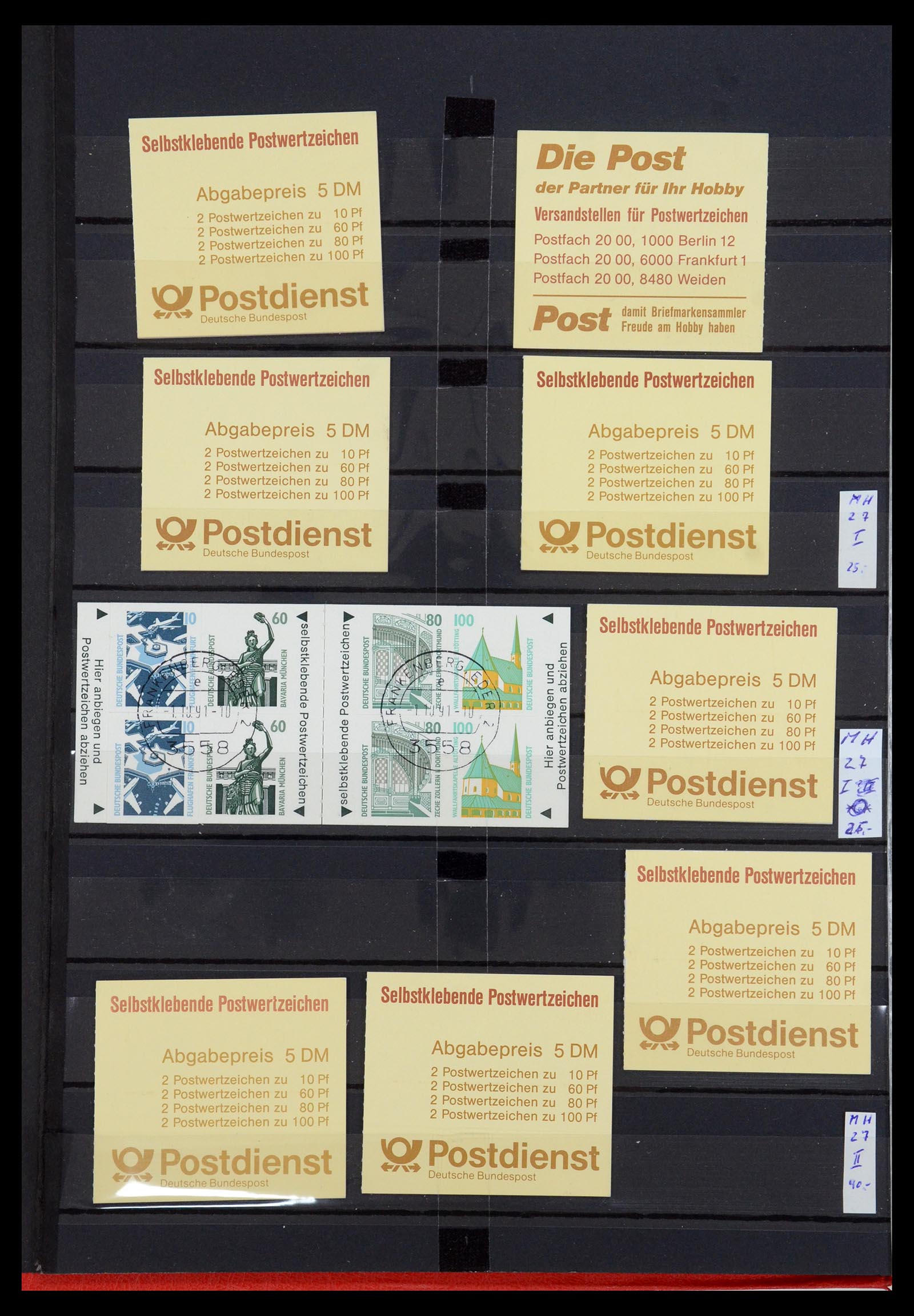 35356 062 - Postzegelverzameling 35356 Bundespost postzegelboekjes en combinaties