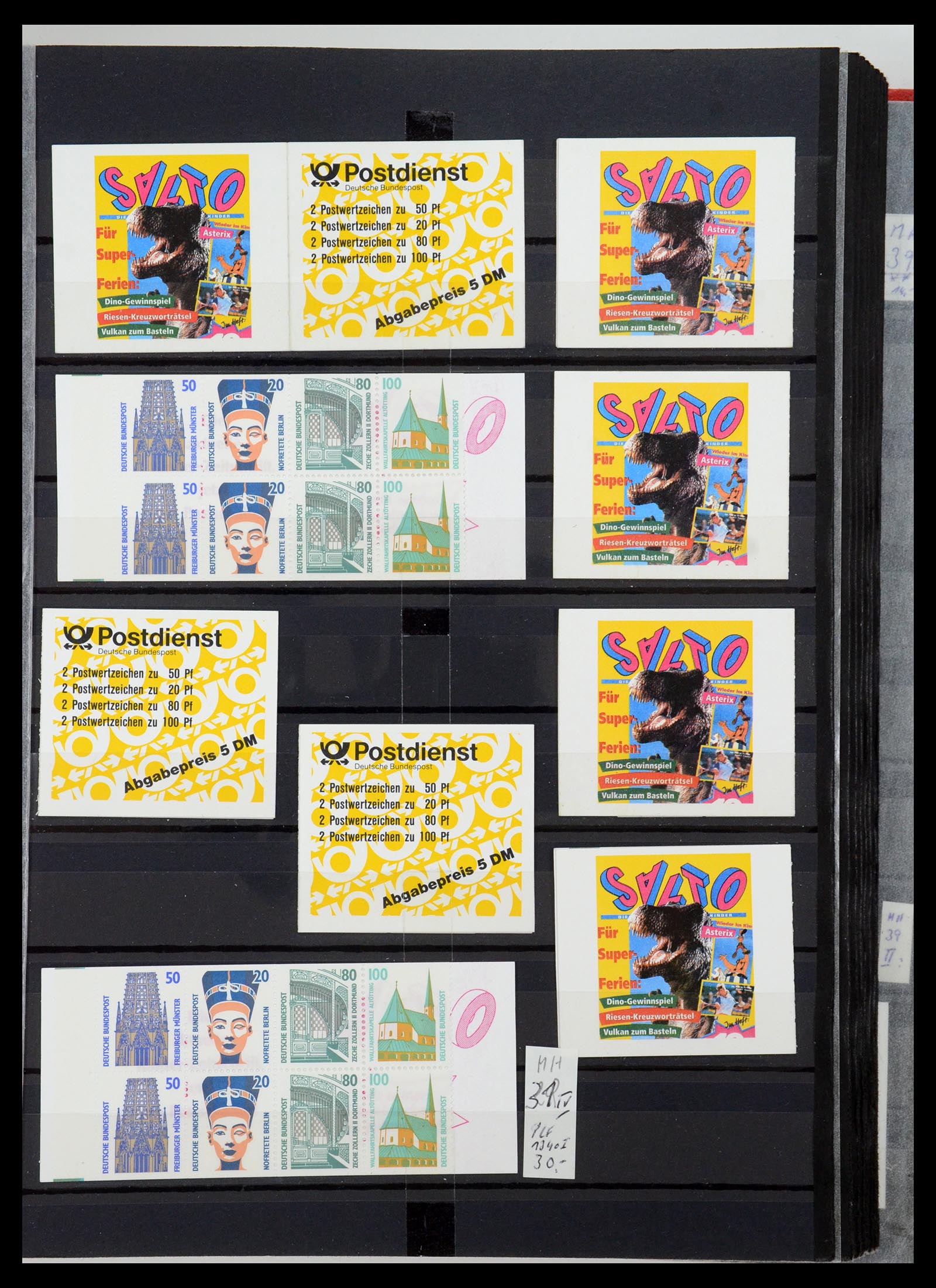 35356 076 - Postzegelverzameling 35356 Bundespost postzegelboekjes en combinaties