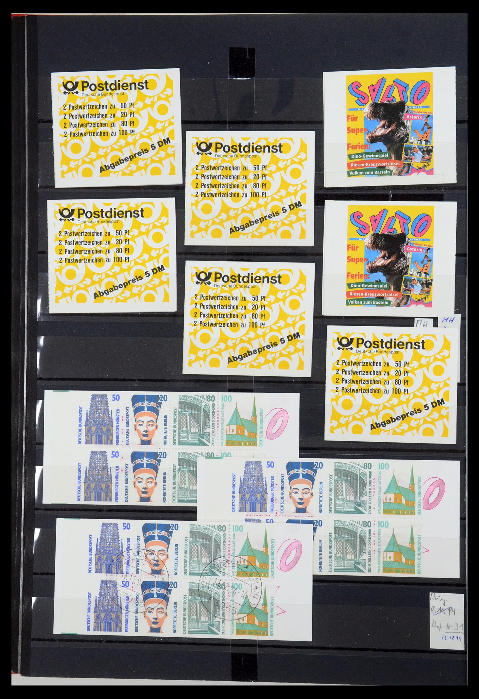 35356 077 - Postzegelverzameling 35356 Bundespost postzegelboekjes en combinaties
