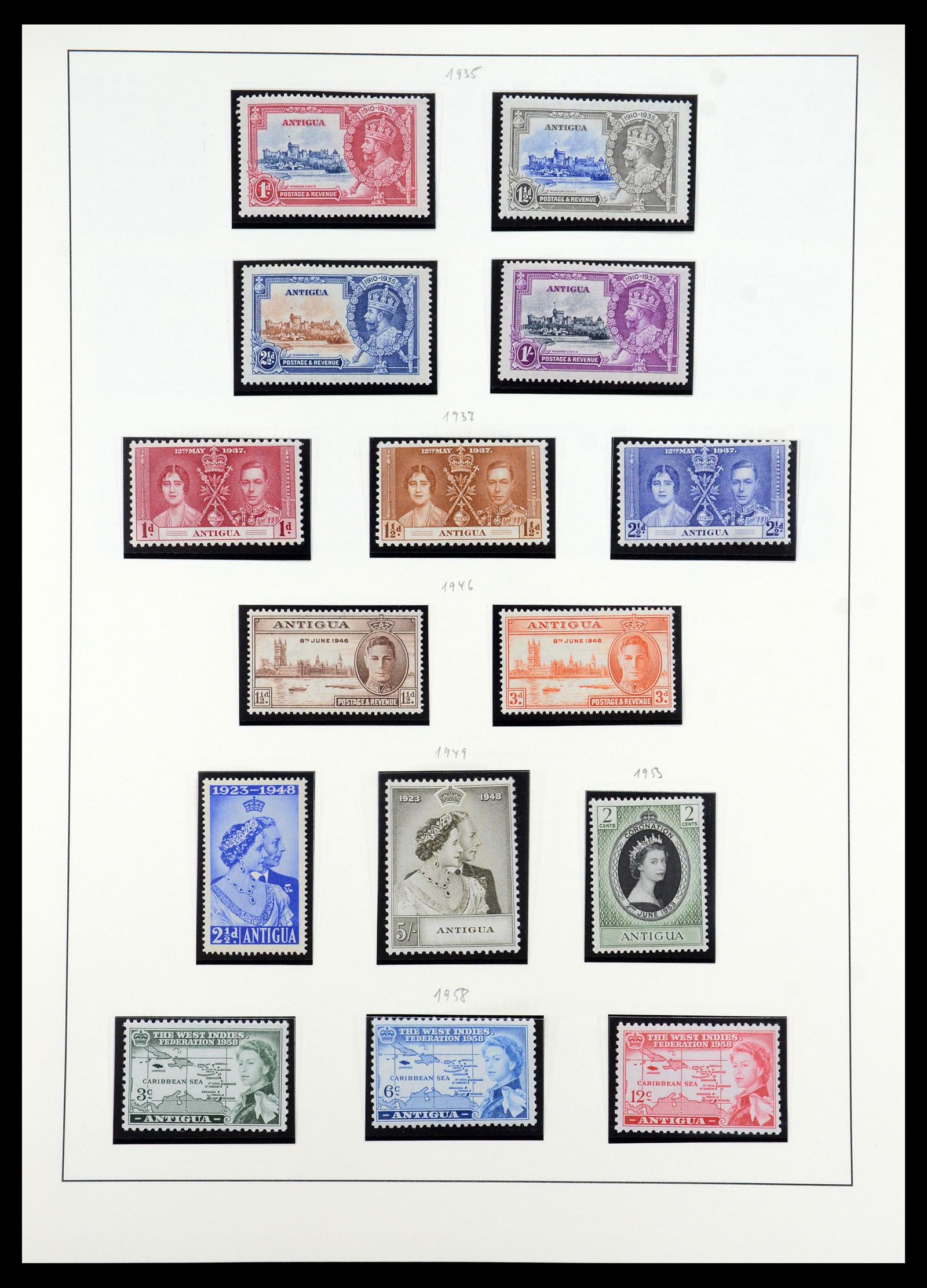 35357 005 - Postzegelverzameling 35357 Antigua 1863-1966.