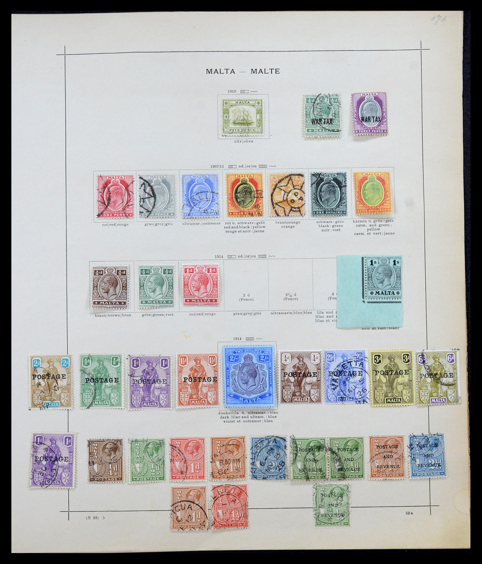 35368 002 - Stamp Collection 35368 Malta 1862-1940.