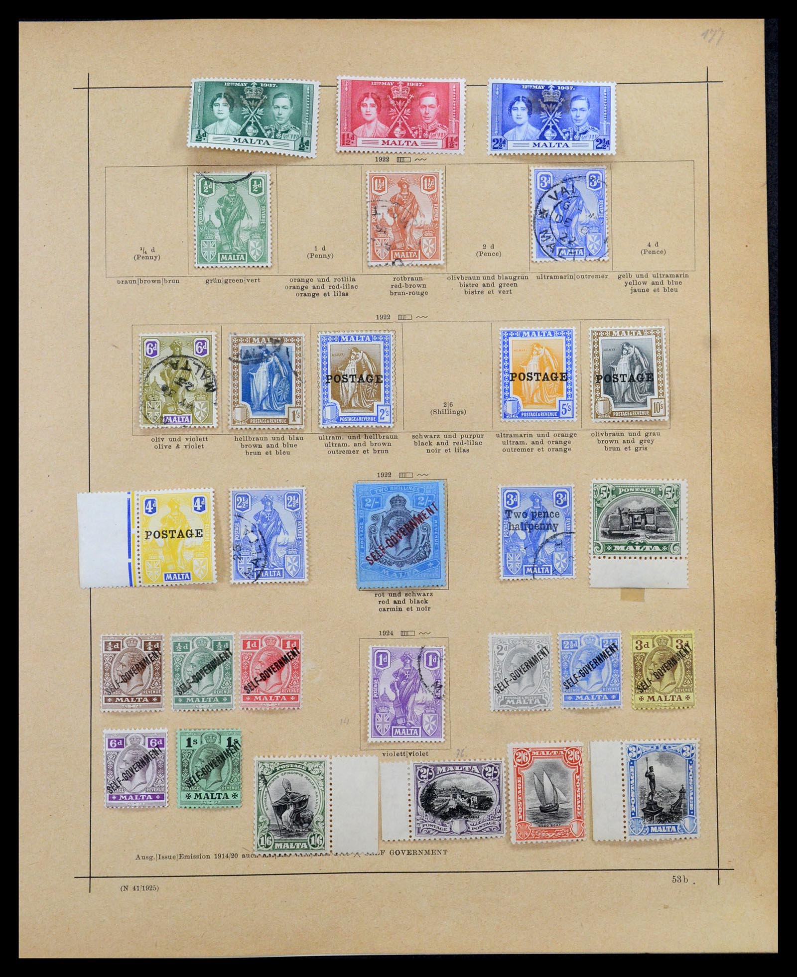 35368 003 - Postzegelverzameling 35368 Malta 1862-1940.