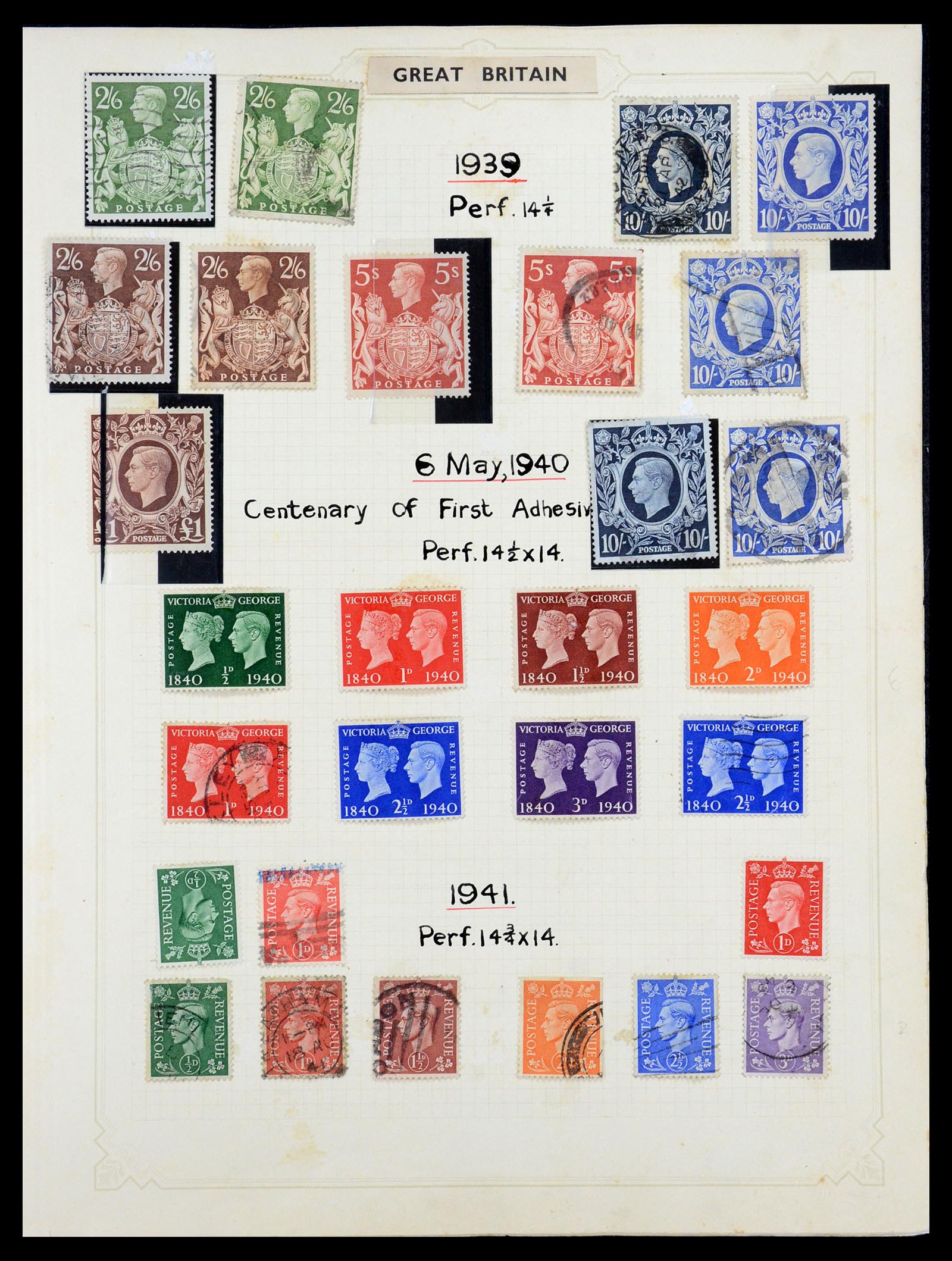 35372 002 - Postzegelverzameling 35372 Engeland en koloniën 1936-1952.