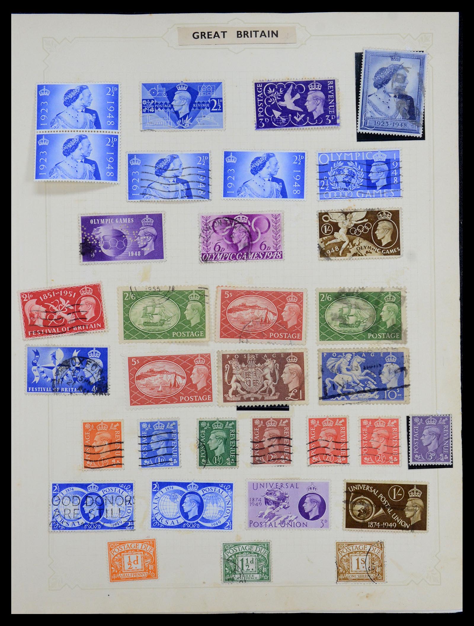 35372 003 - Postzegelverzameling 35372 Engeland en koloniën 1936-1952.