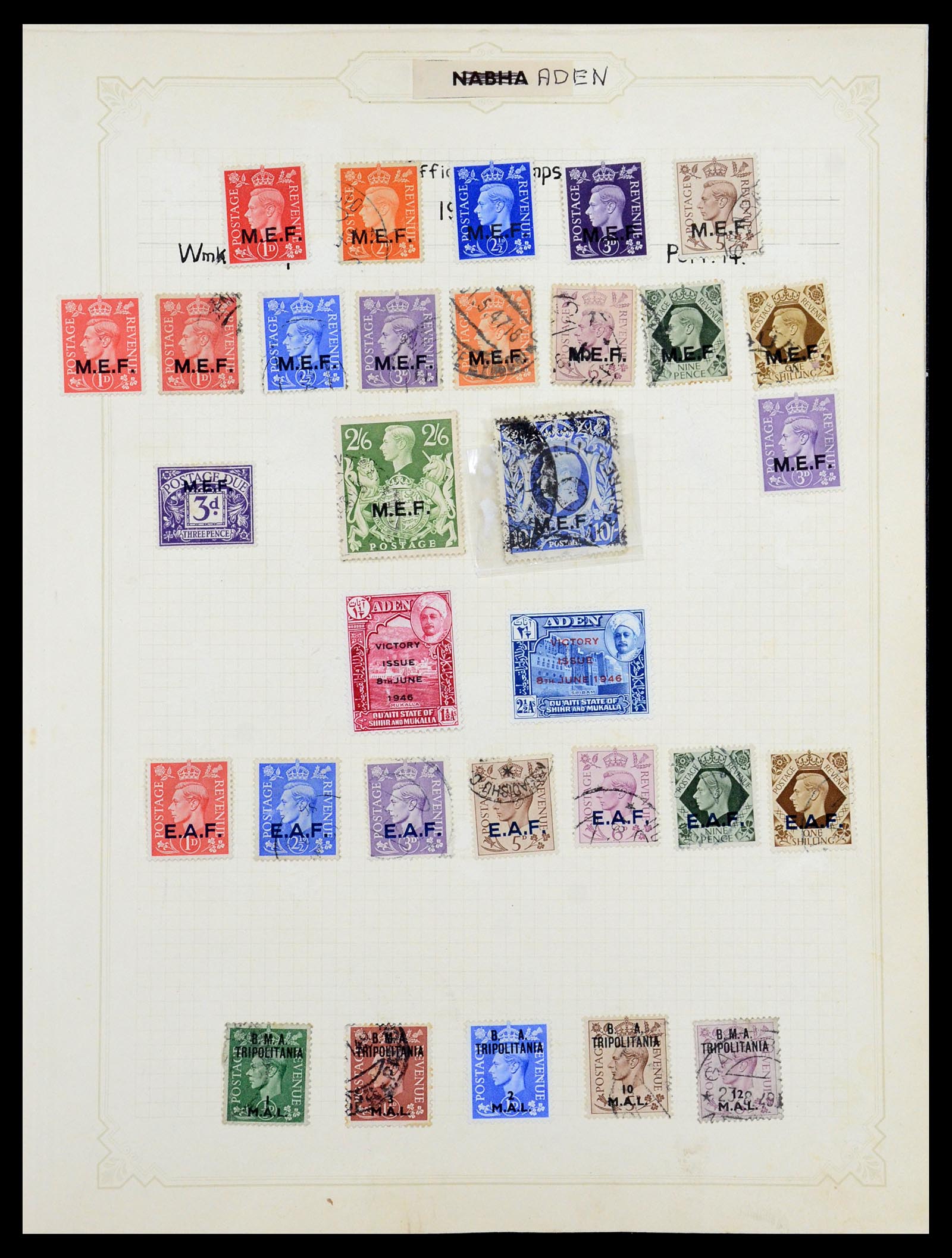 35372 008 - Postzegelverzameling 35372 Engeland en koloniën 1936-1952.