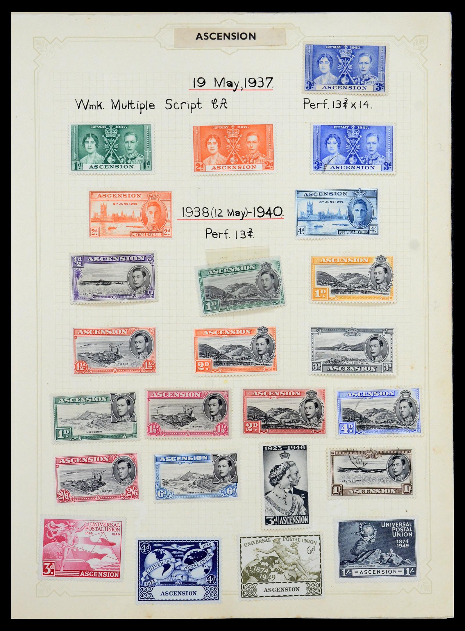 35372 012 - Postzegelverzameling 35372 Engeland en koloniën 1936-1952.