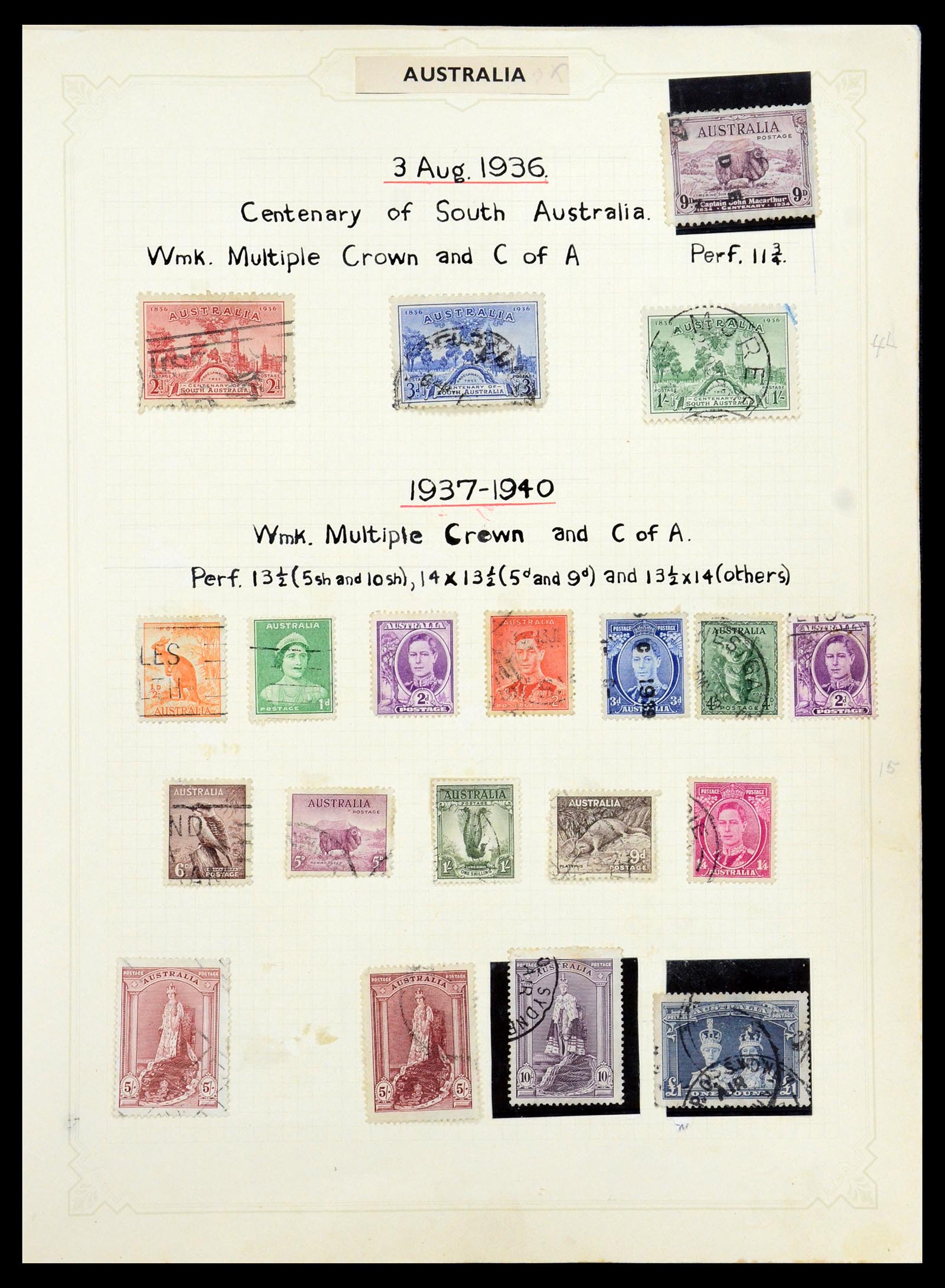 35372 013 - Postzegelverzameling 35372 Engeland en koloniën 1936-1952.