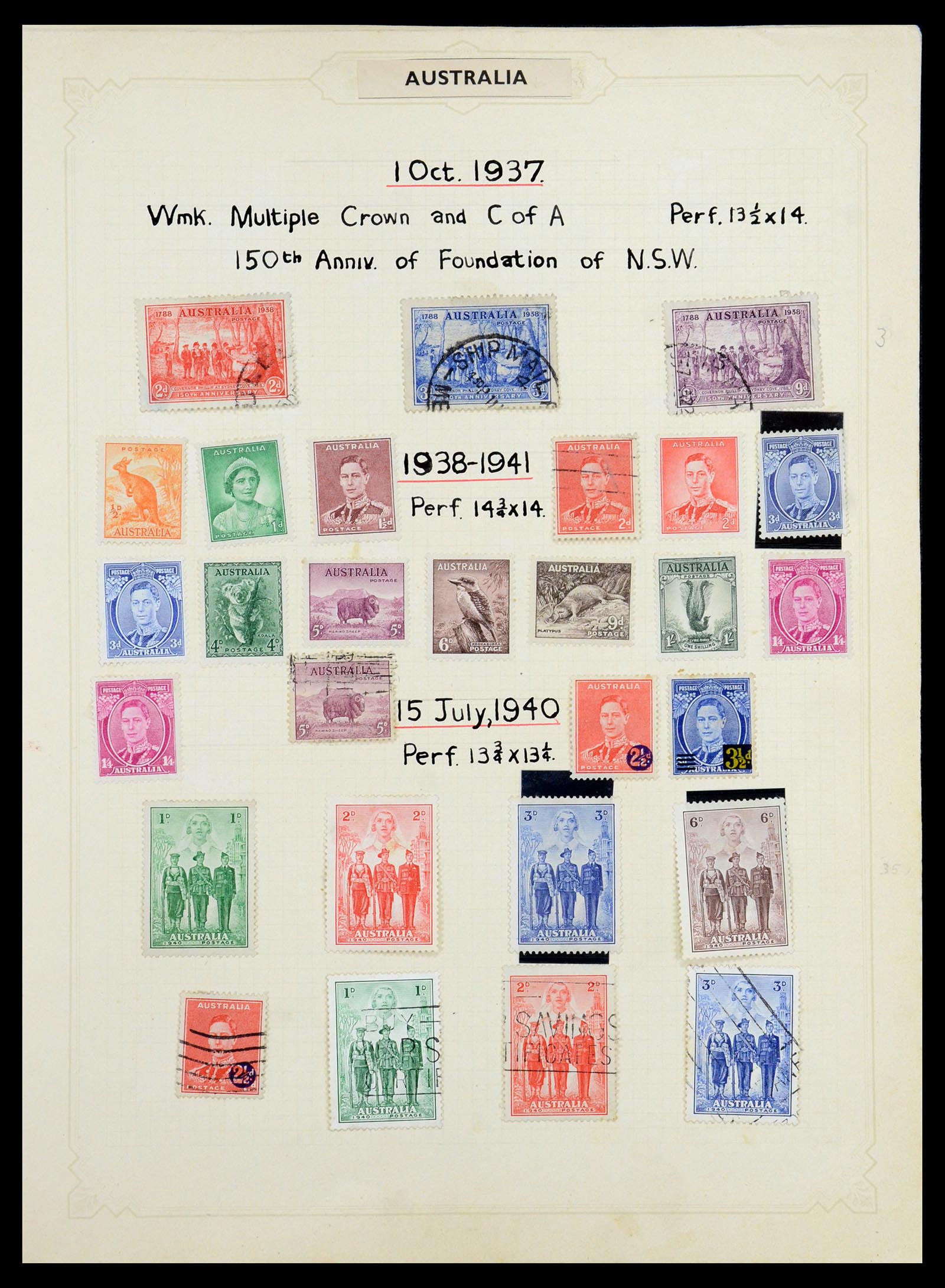 35372 014 - Postzegelverzameling 35372 Engeland en koloniën 1936-1952.