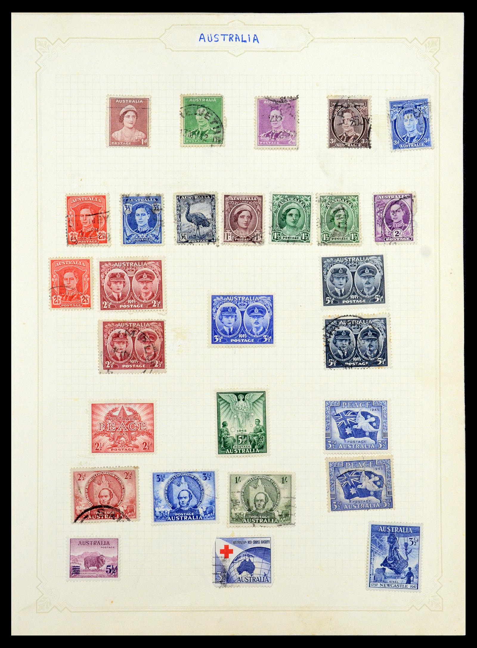 35372 015 - Postzegelverzameling 35372 Engeland en koloniën 1936-1952.