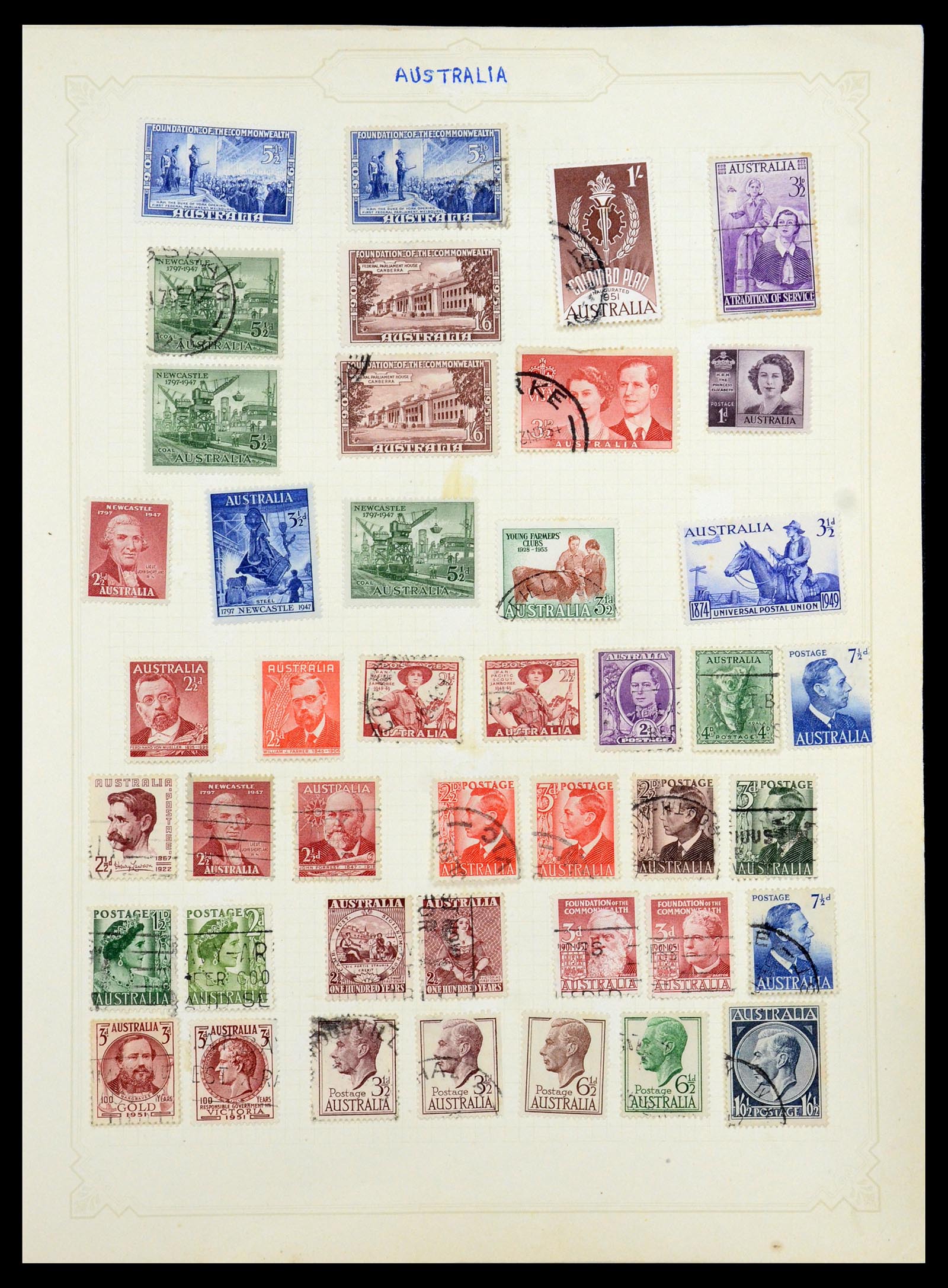35372 016 - Postzegelverzameling 35372 Engeland en koloniën 1936-1952.