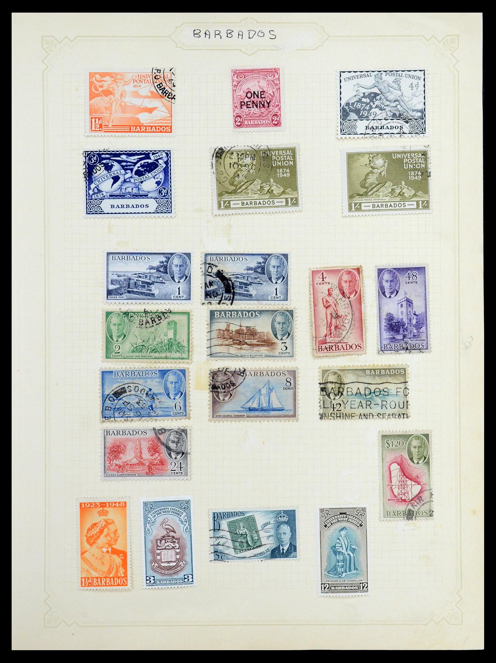 35372 024 - Postzegelverzameling 35372 Engeland en koloniën 1936-1952.