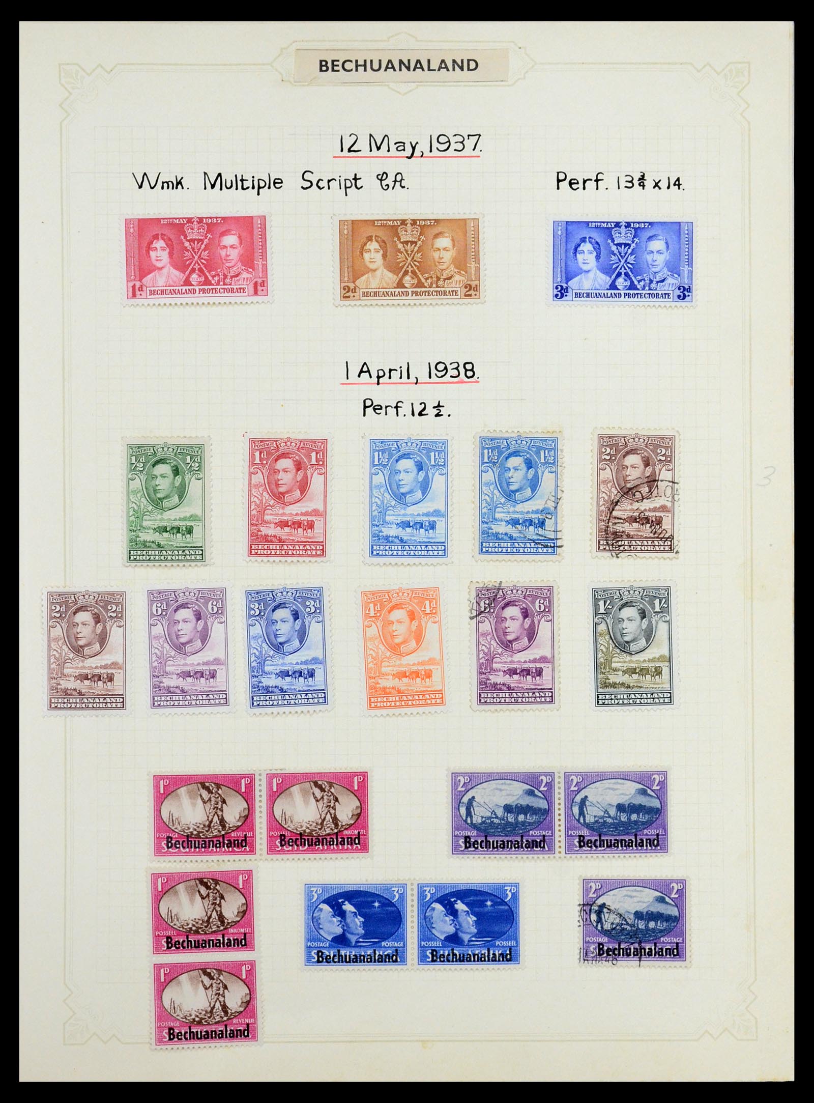35372 028 - Postzegelverzameling 35372 Engeland en koloniën 1936-1952.