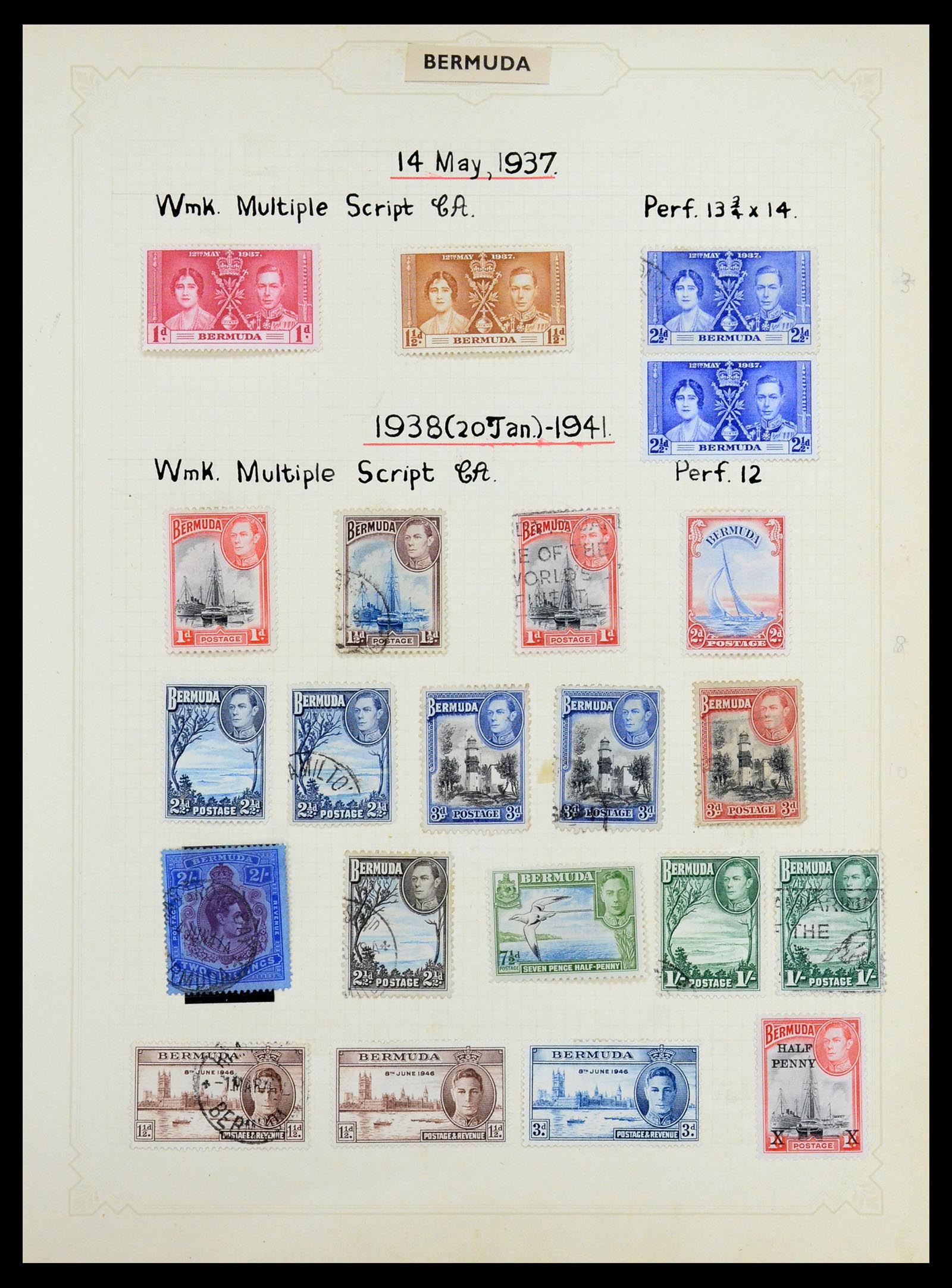 35372 030 - Postzegelverzameling 35372 Engeland en koloniën 1936-1952.
