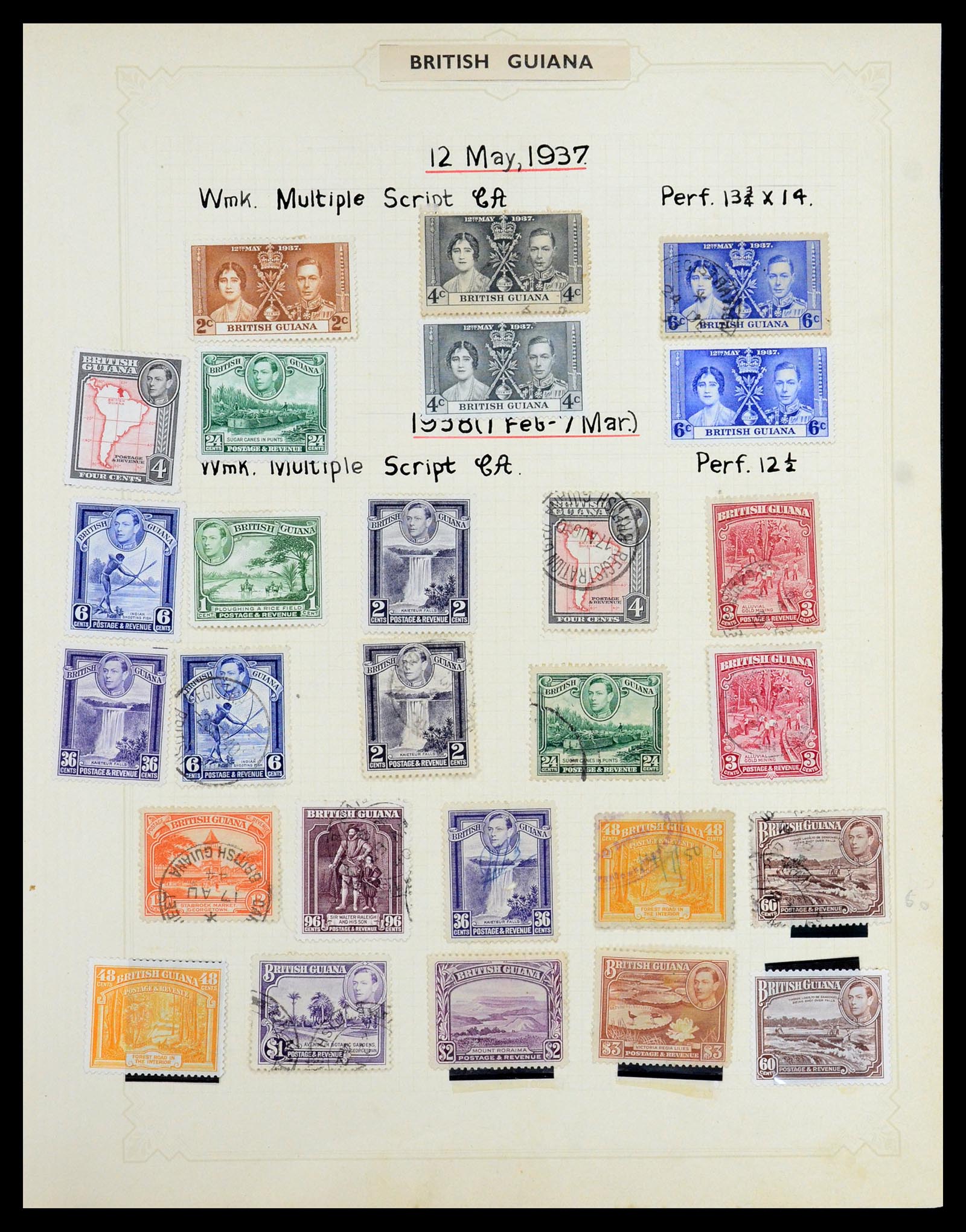 35372 032 - Postzegelverzameling 35372 Engeland en koloniën 1936-1952.