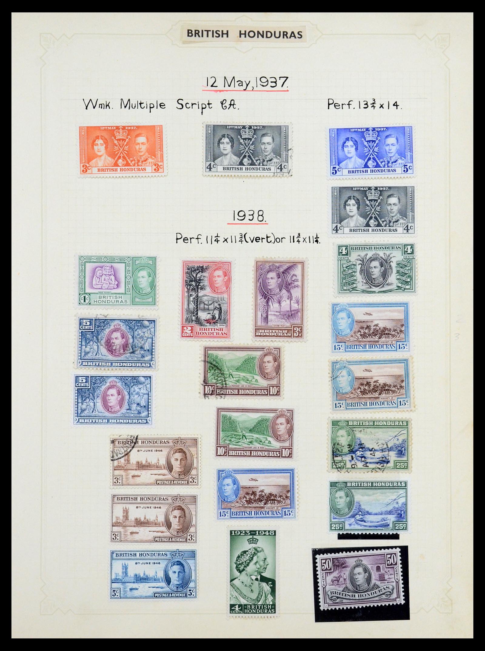 35372 034 - Postzegelverzameling 35372 Engeland en koloniën 1936-1952.