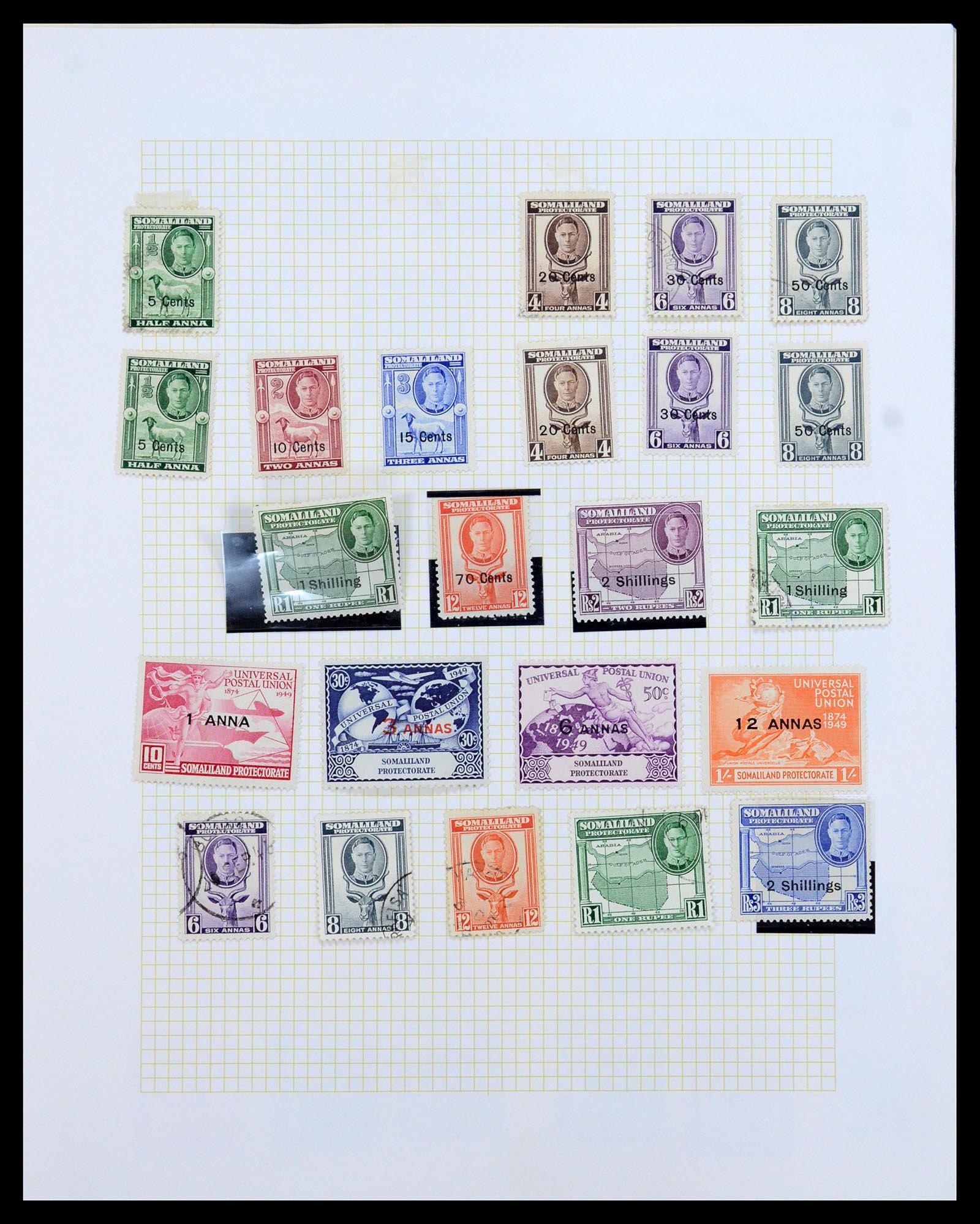 35372 038 - Postzegelverzameling 35372 Engeland en koloniën 1936-1952.