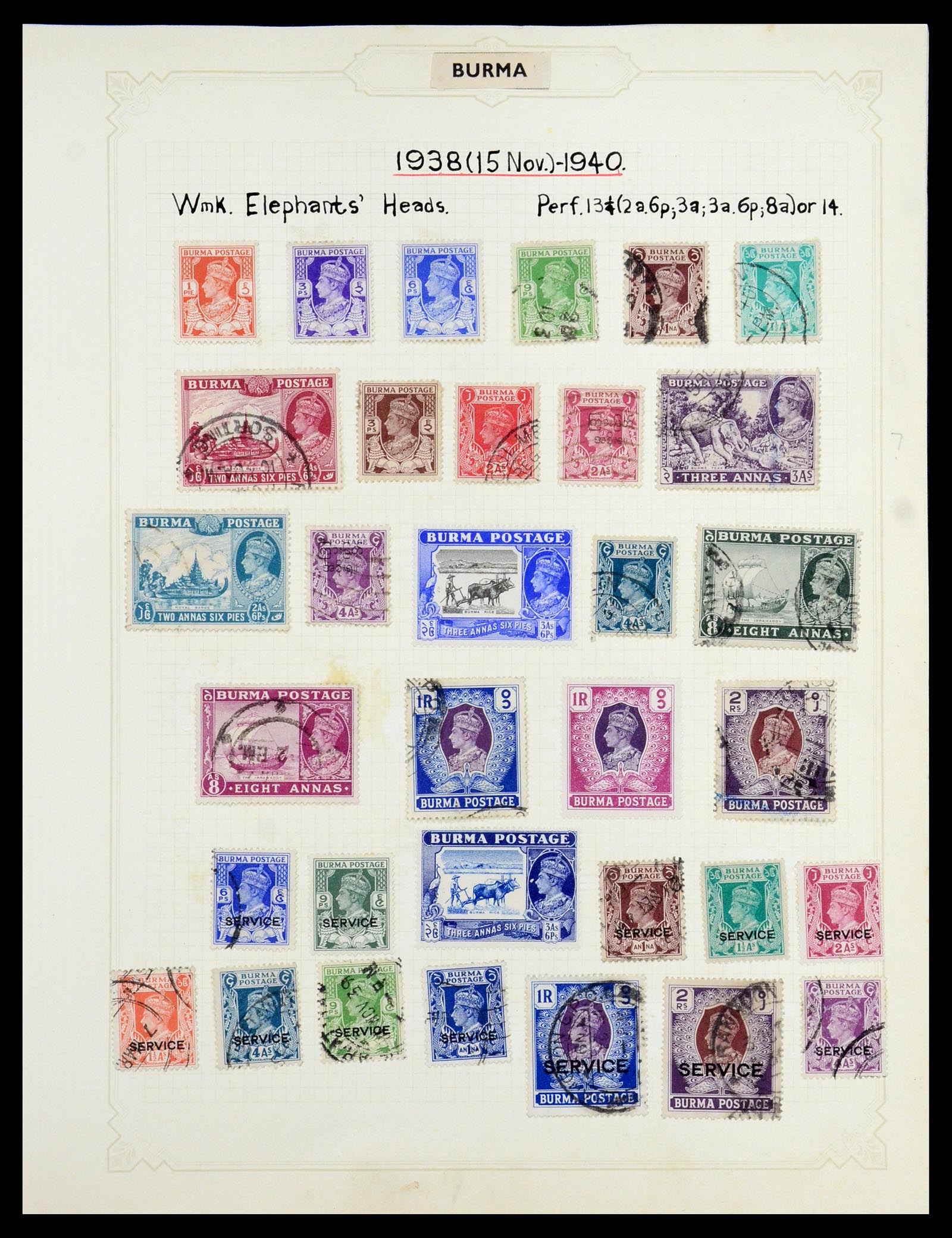 35372 041 - Postzegelverzameling 35372 Engeland en koloniën 1936-1952.