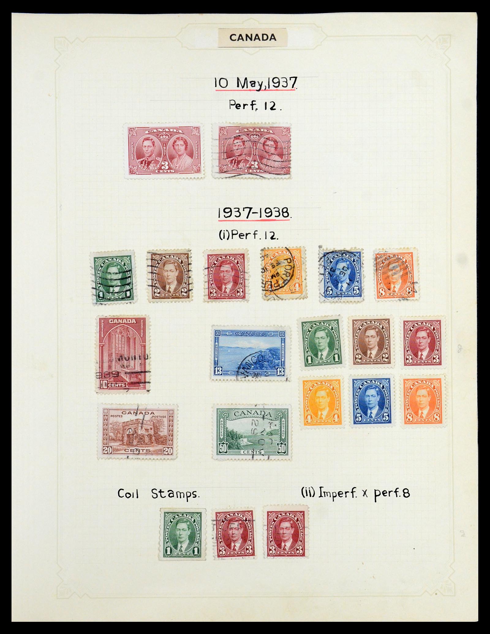 35372 045 - Postzegelverzameling 35372 Engeland en koloniën 1936-1952.