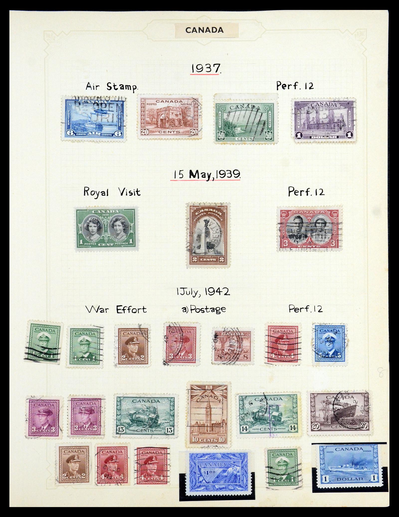 35372 046 - Postzegelverzameling 35372 Engeland en koloniën 1936-1952.