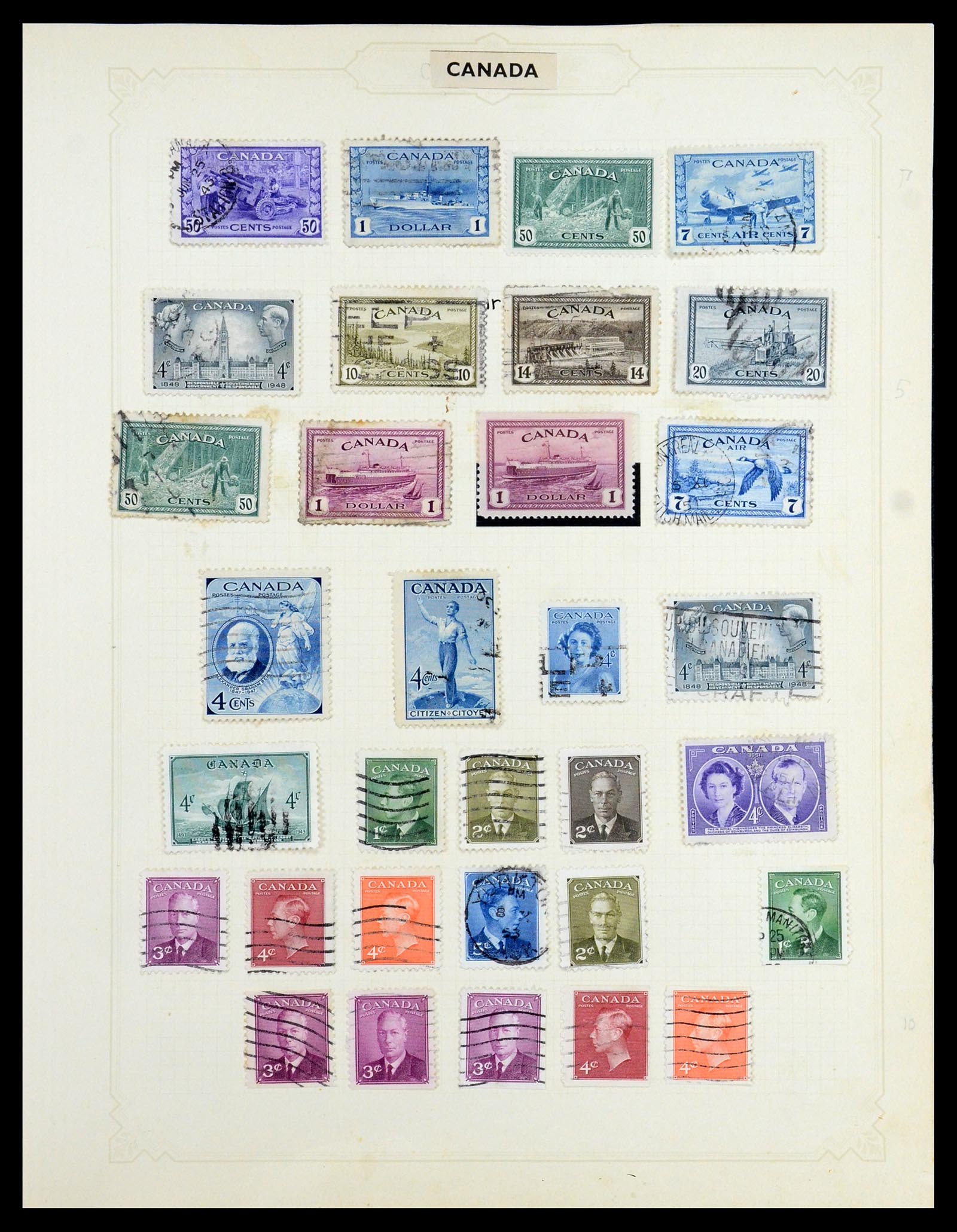 35372 047 - Postzegelverzameling 35372 Engeland en koloniën 1936-1952.