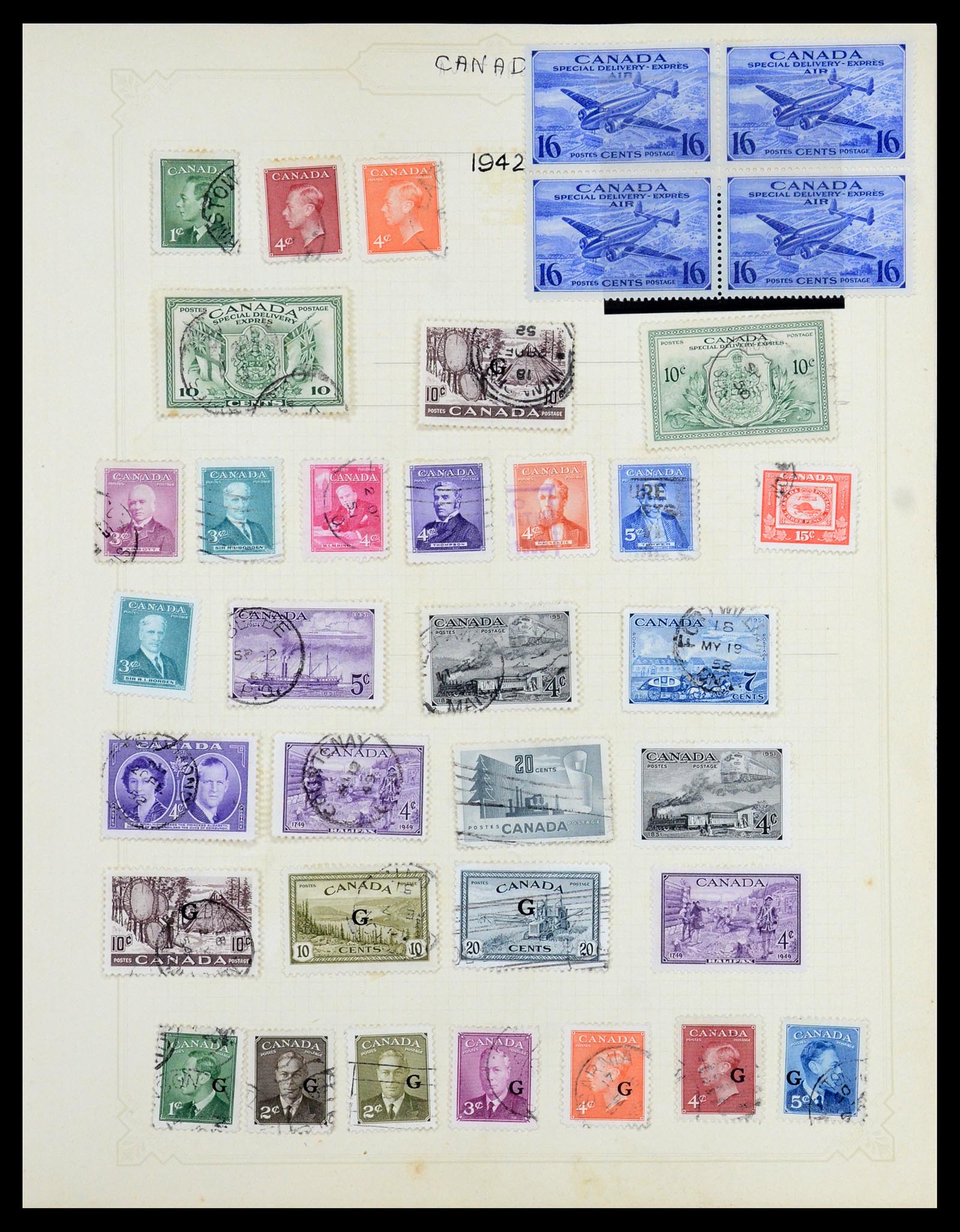35372 048 - Postzegelverzameling 35372 Engeland en koloniën 1936-1952.