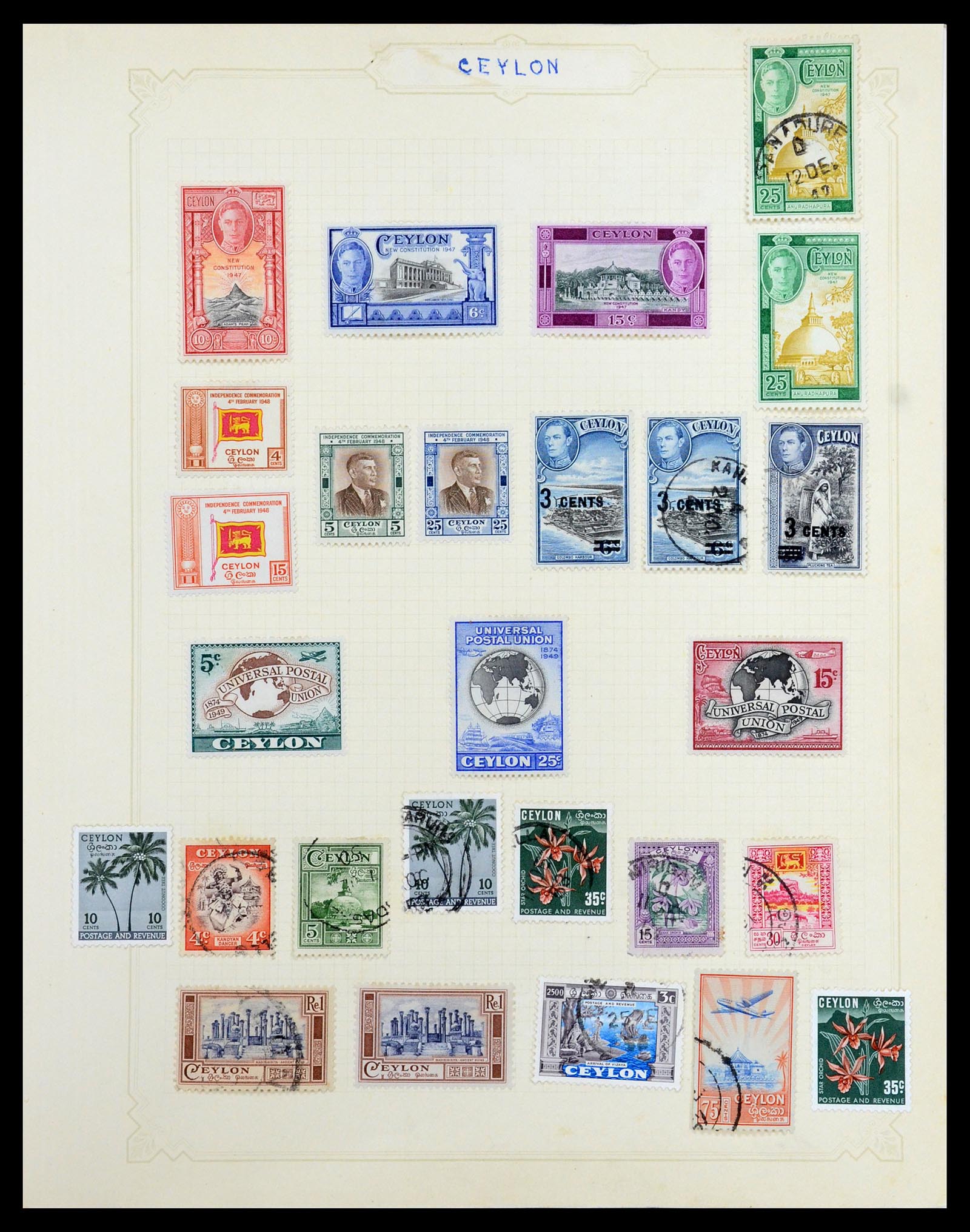 35372 052 - Postzegelverzameling 35372 Engeland en koloniën 1936-1952.