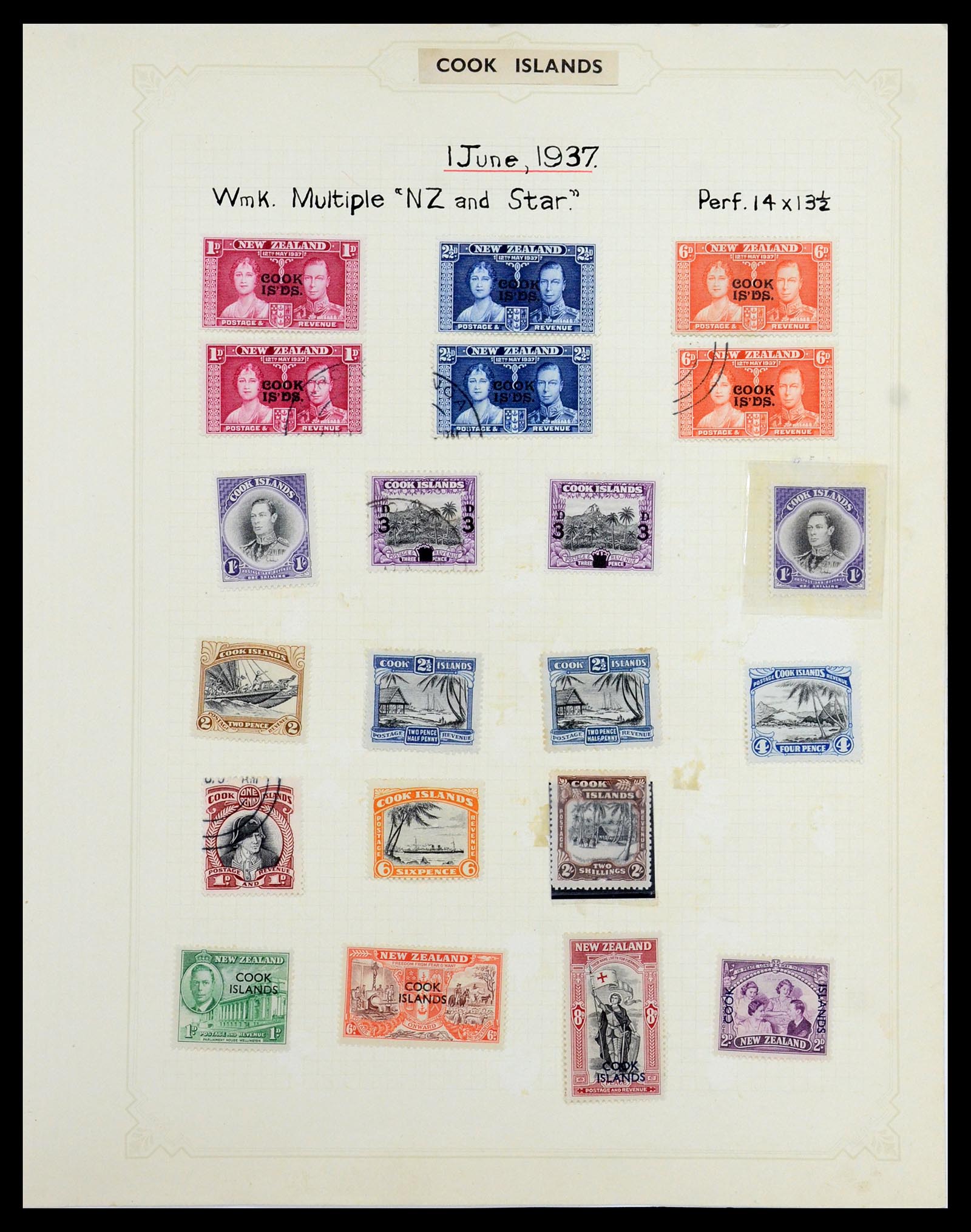35372 054 - Postzegelverzameling 35372 Engeland en koloniën 1936-1952.