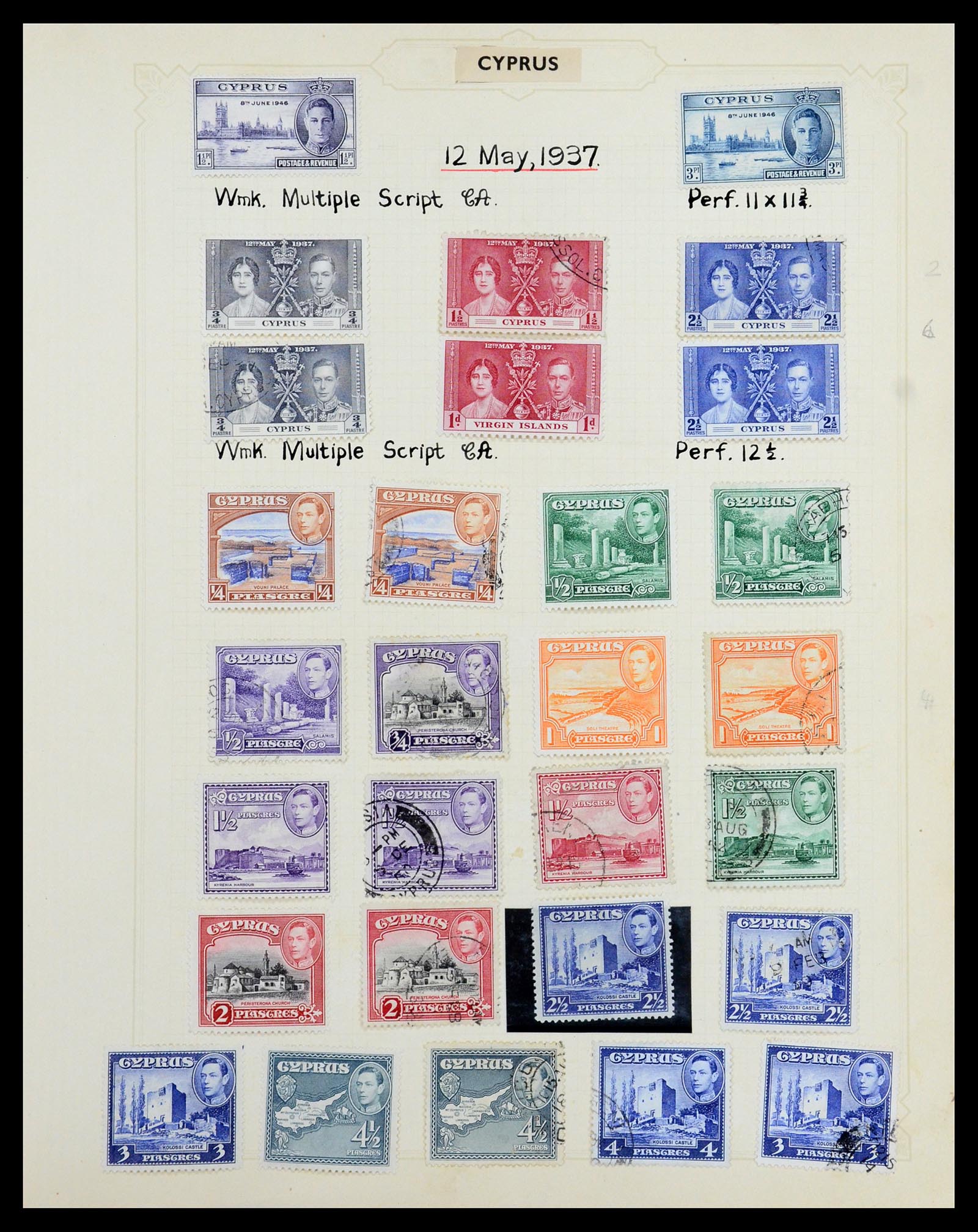 35372 056 - Postzegelverzameling 35372 Engeland en koloniën 1936-1952.