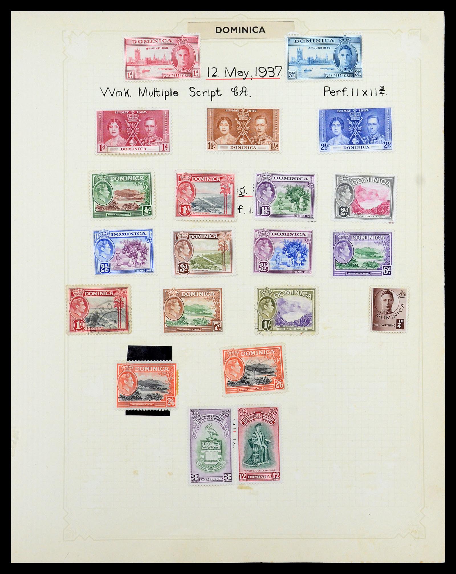 35372 058 - Postzegelverzameling 35372 Engeland en koloniën 1936-1952.