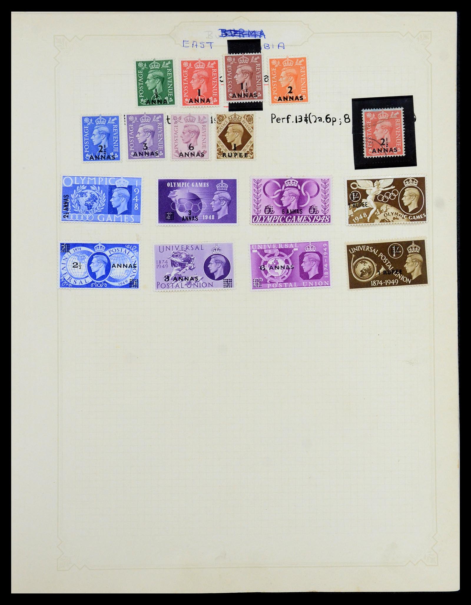 35372 060 - Postzegelverzameling 35372 Engeland en koloniën 1936-1952.
