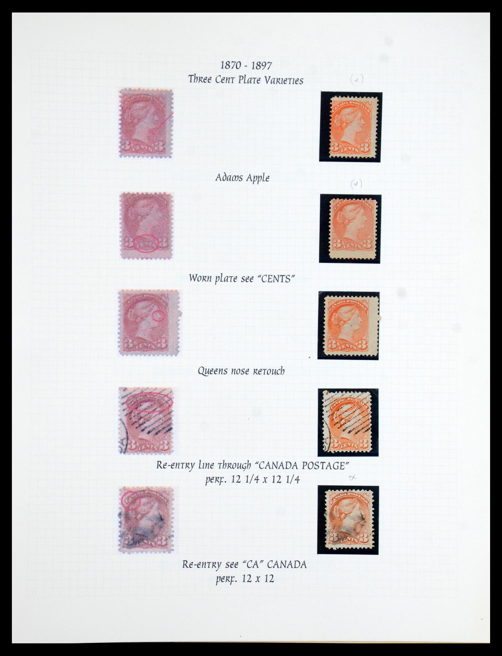 35375 016 - Postzegelverzameling 35375 Canada koninginnekopjes 1868-1893.