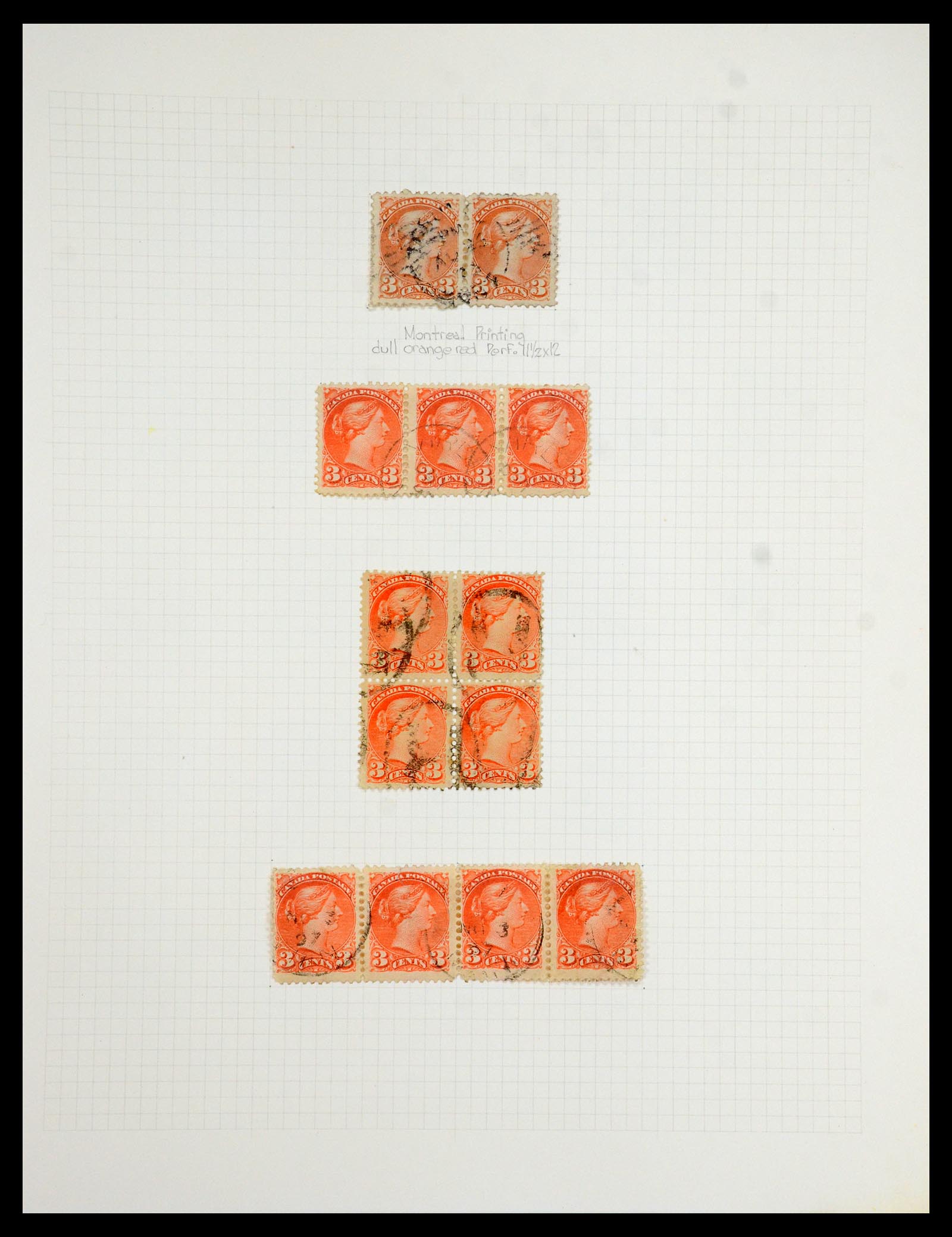 35375 018 - Postzegelverzameling 35375 Canada koninginnekopjes 1868-1893.