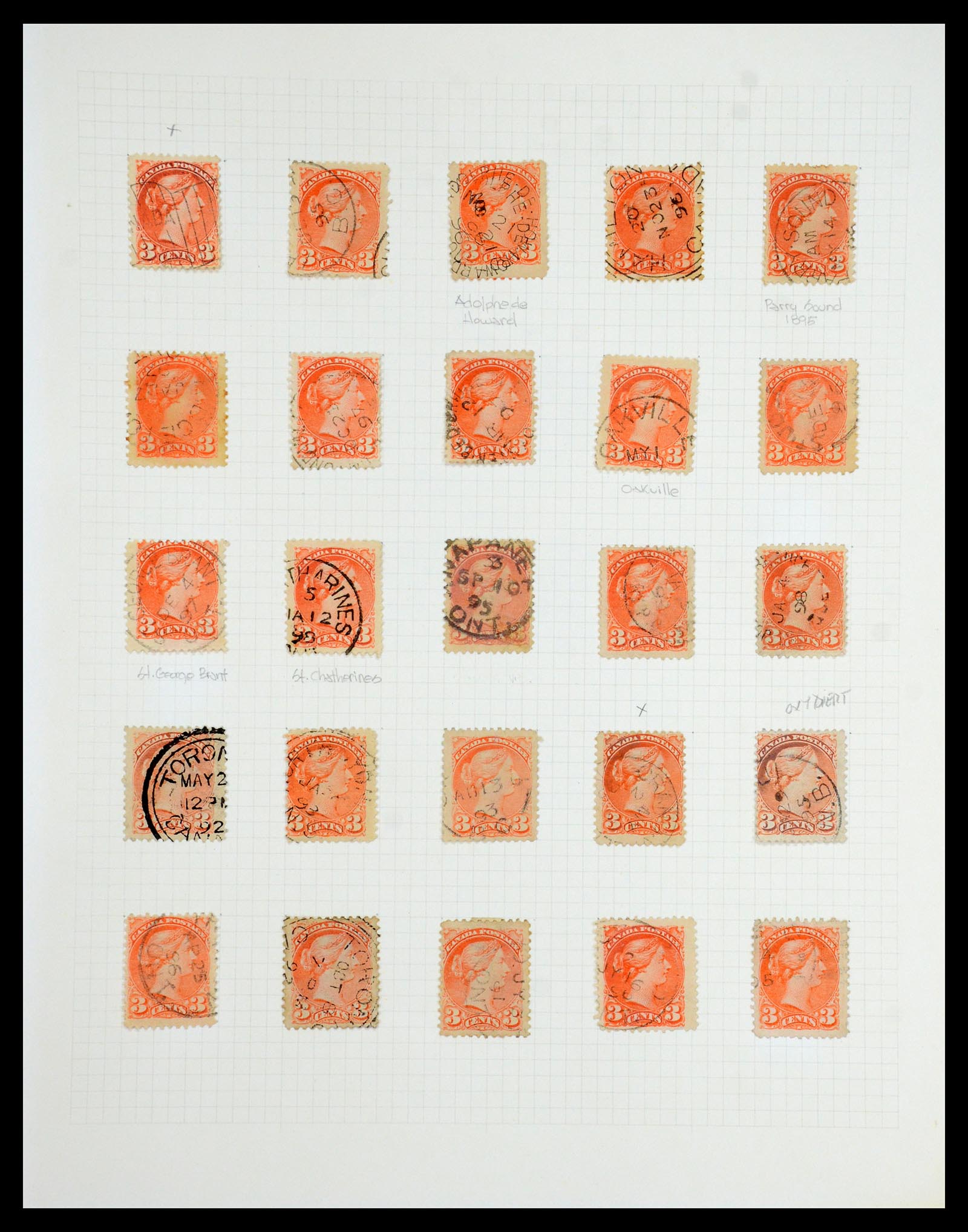 35375 022 - Postzegelverzameling 35375 Canada koninginnekopjes 1868-1893.