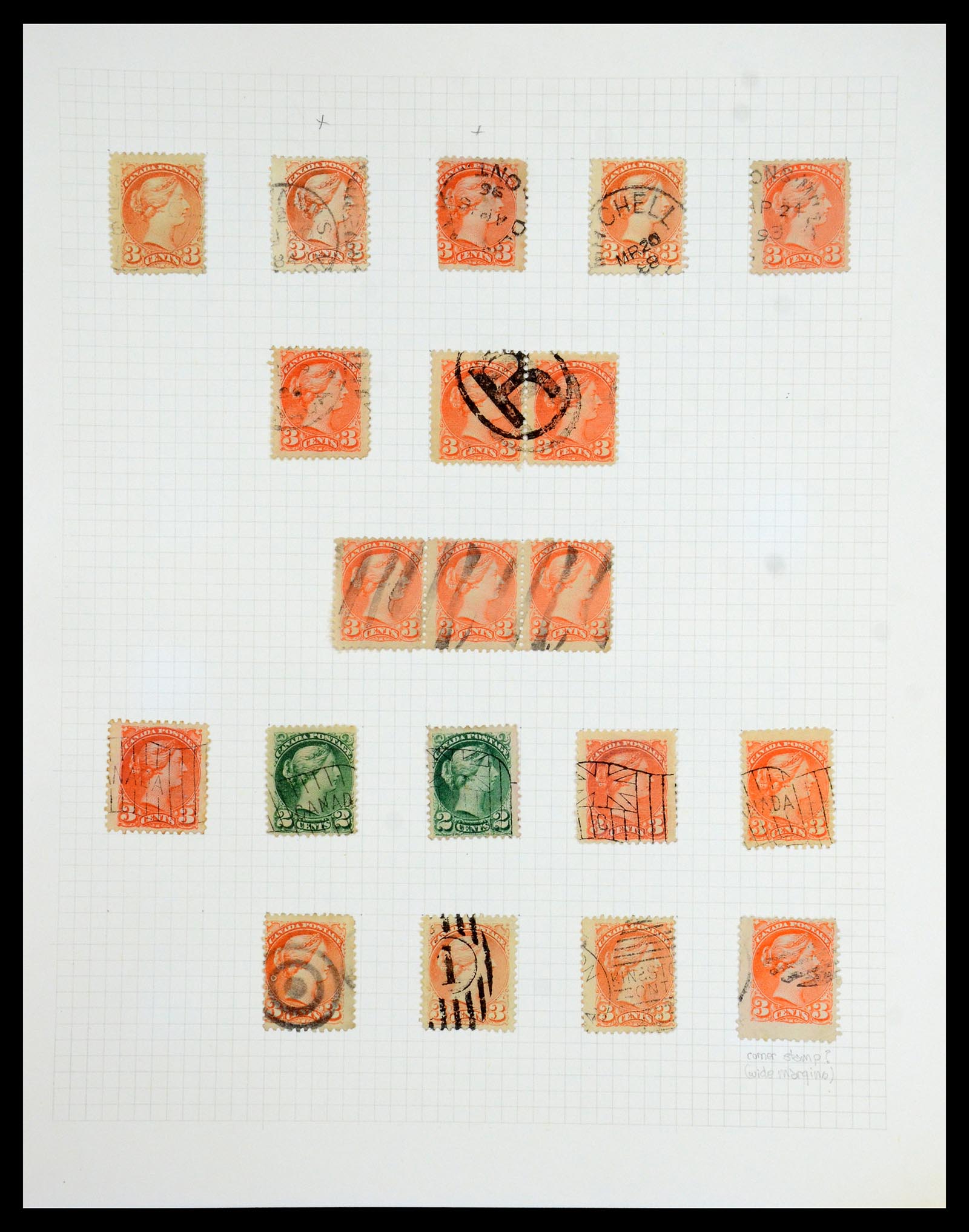 35375 023 - Postzegelverzameling 35375 Canada koninginnekopjes 1868-1893.