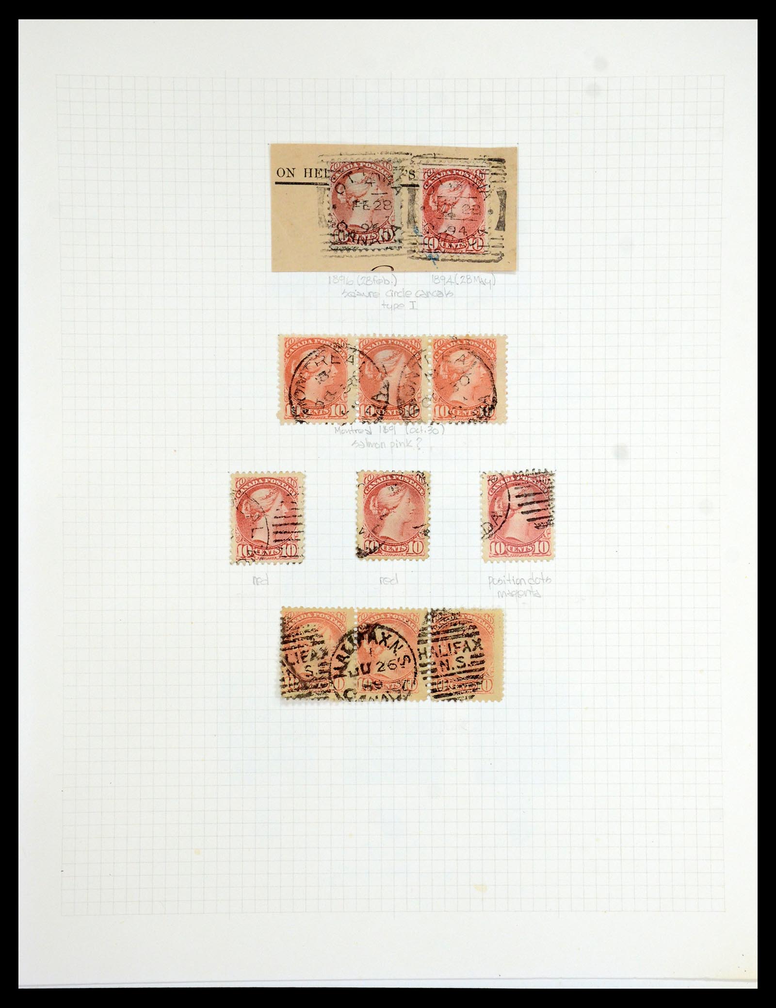 35375 032 - Postzegelverzameling 35375 Canada koninginnekopjes 1868-1893.