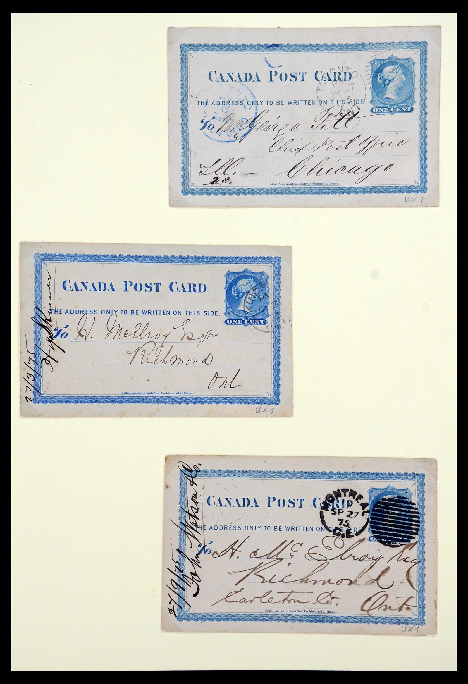 35375 036 - Postzegelverzameling 35375 Canada koninginnekopjes 1868-1893.