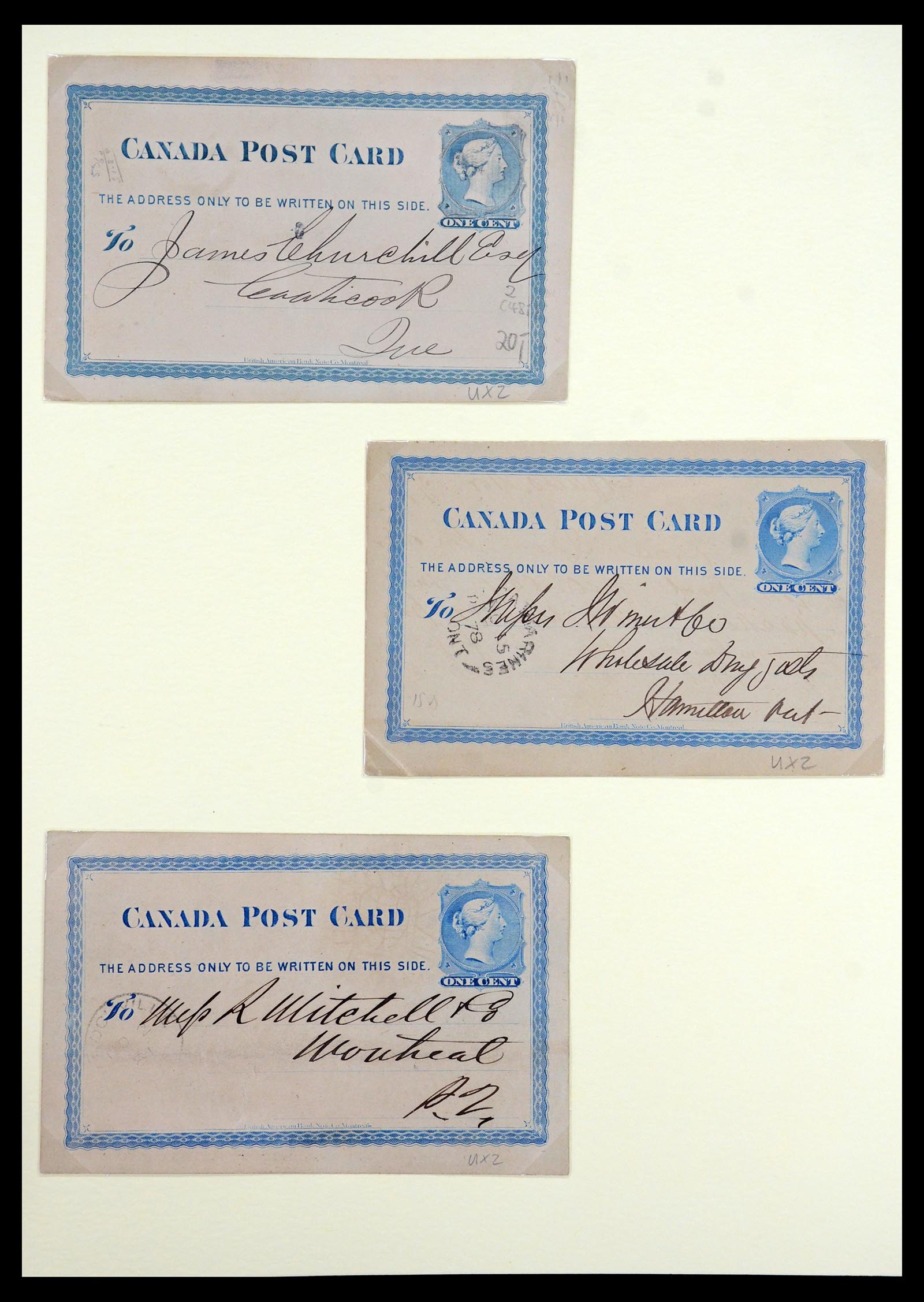 35375 042 - Postzegelverzameling 35375 Canada koninginnekopjes 1868-1893.