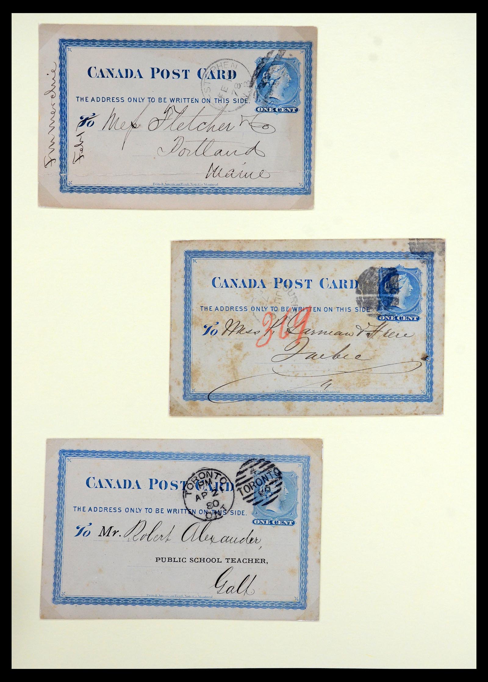 35375 043 - Postzegelverzameling 35375 Canada koninginnekopjes 1868-1893.