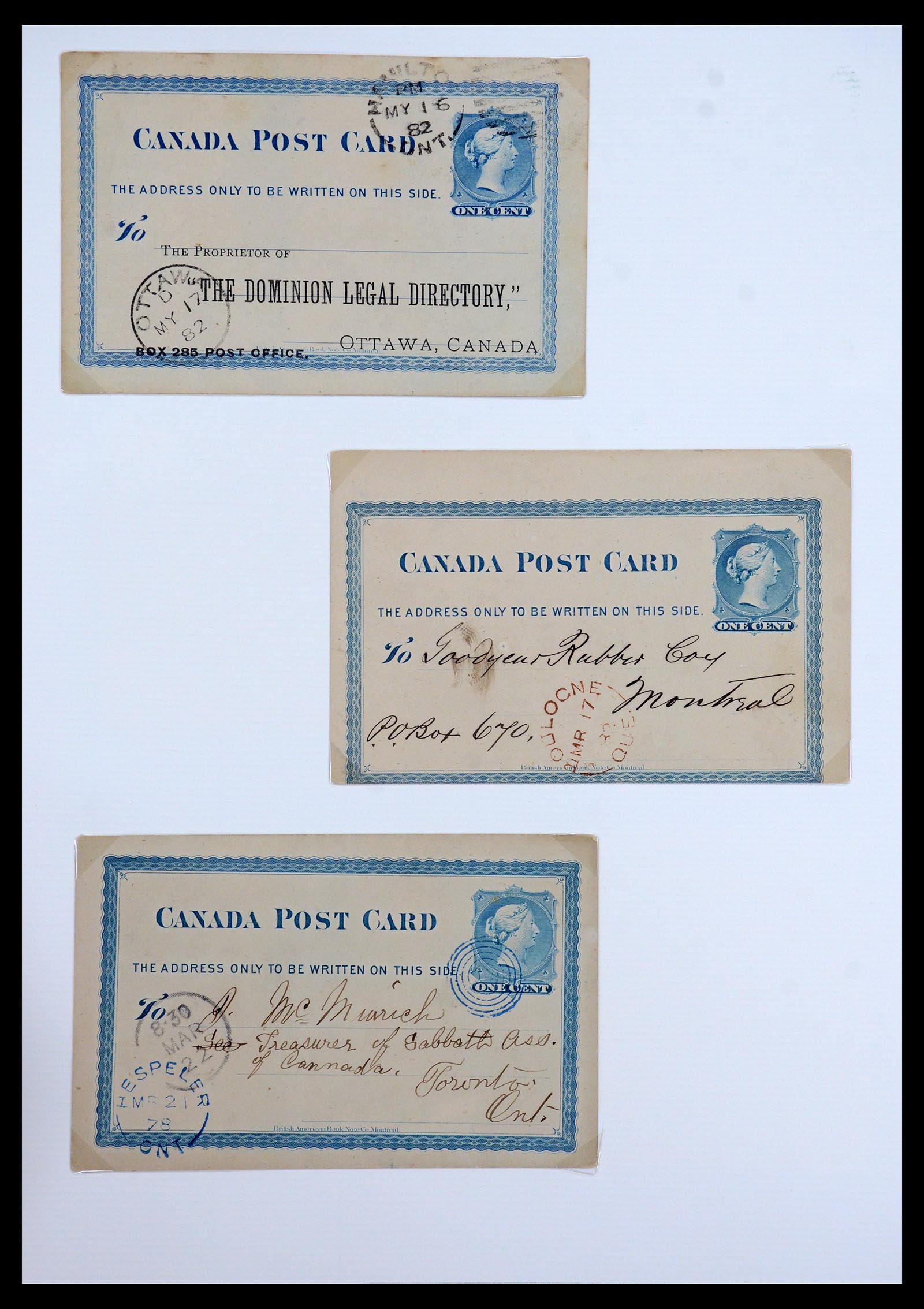 35375 046 - Postzegelverzameling 35375 Canada koninginnekopjes 1868-1893.