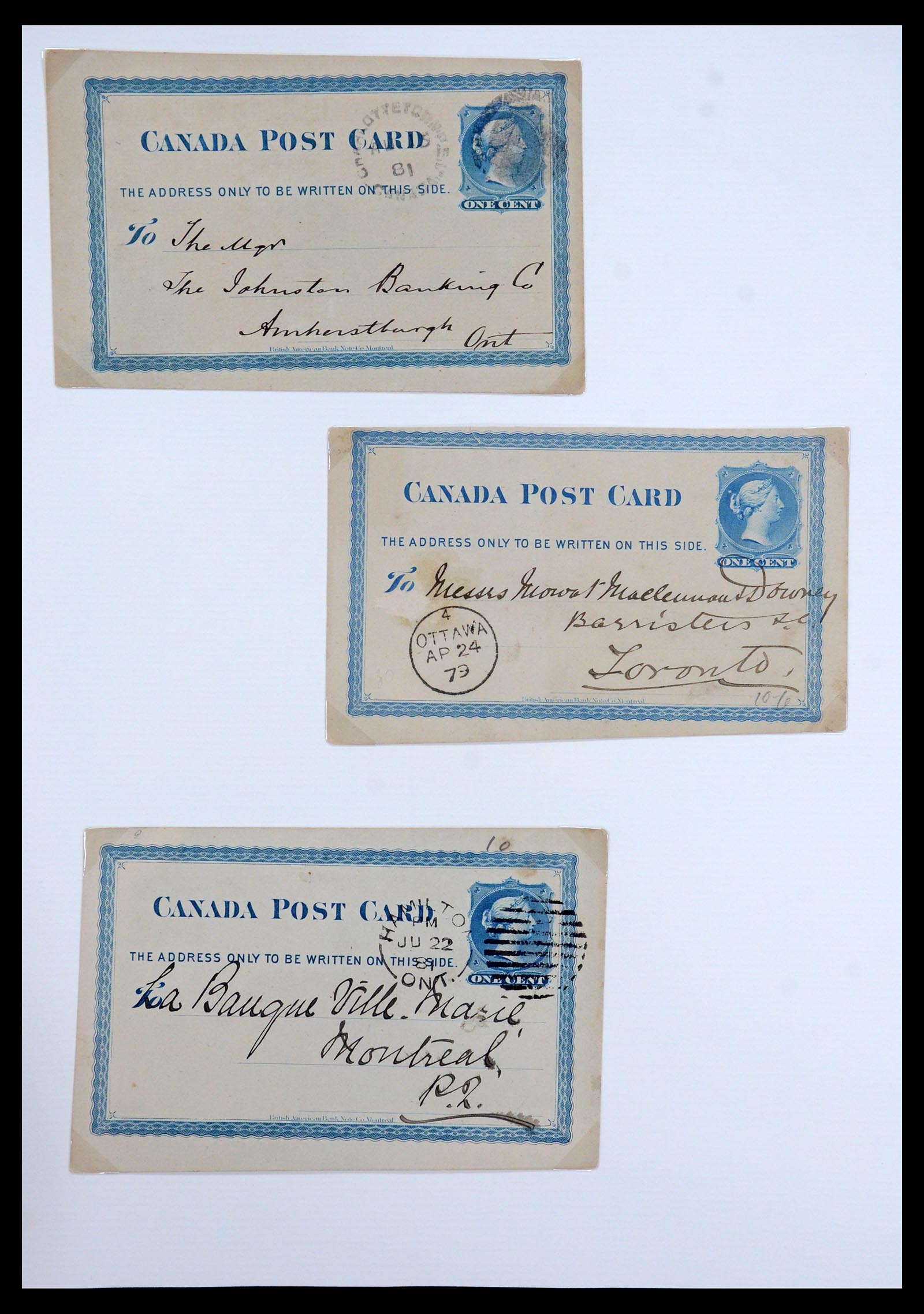 35375 047 - Postzegelverzameling 35375 Canada koninginnekopjes 1868-1893.
