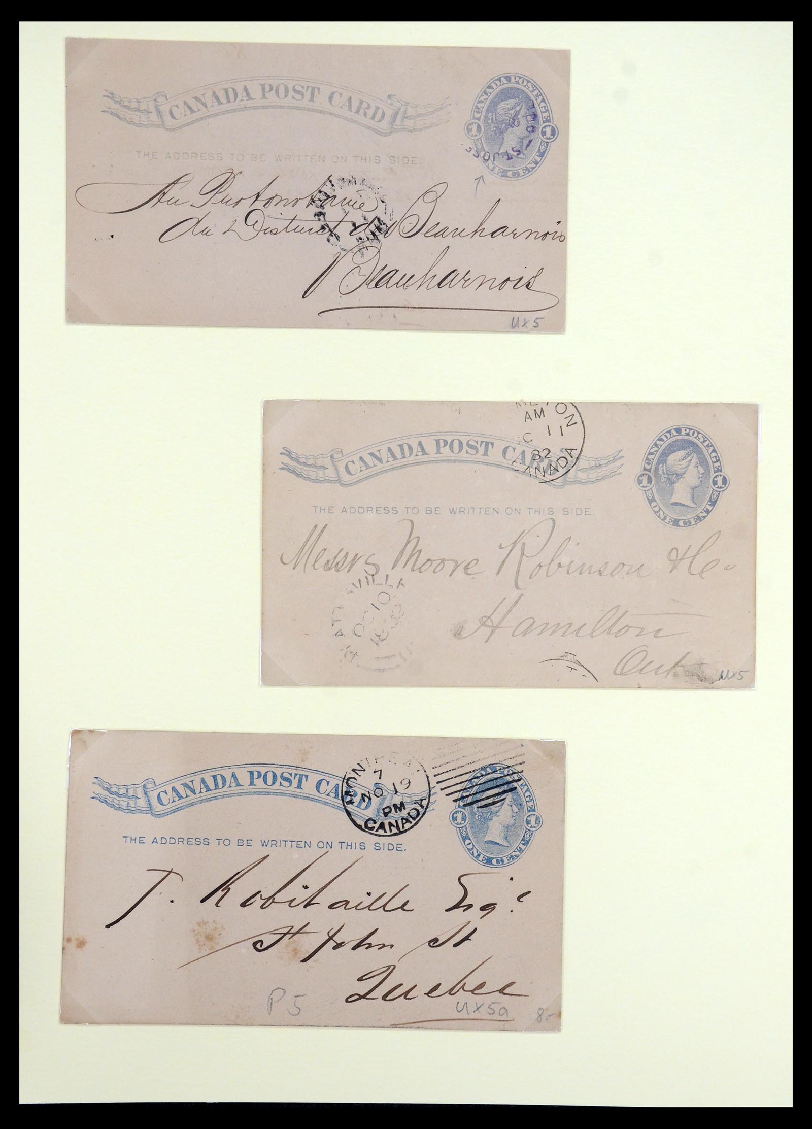 35375 054 - Postzegelverzameling 35375 Canada koninginnekopjes 1868-1893.