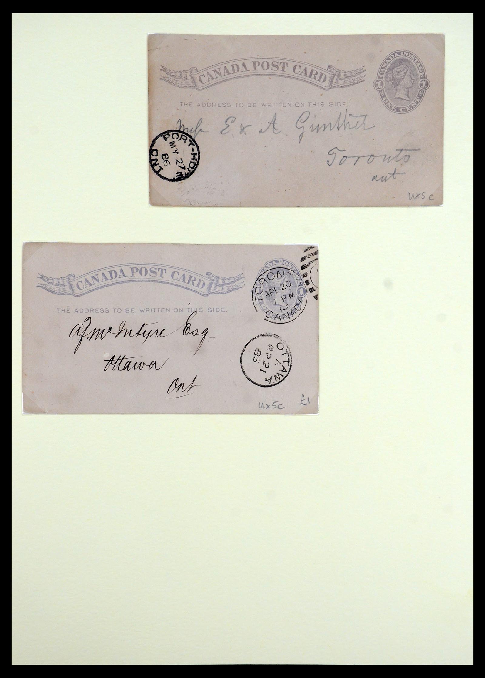 35375 057 - Postzegelverzameling 35375 Canada koninginnekopjes 1868-1893.