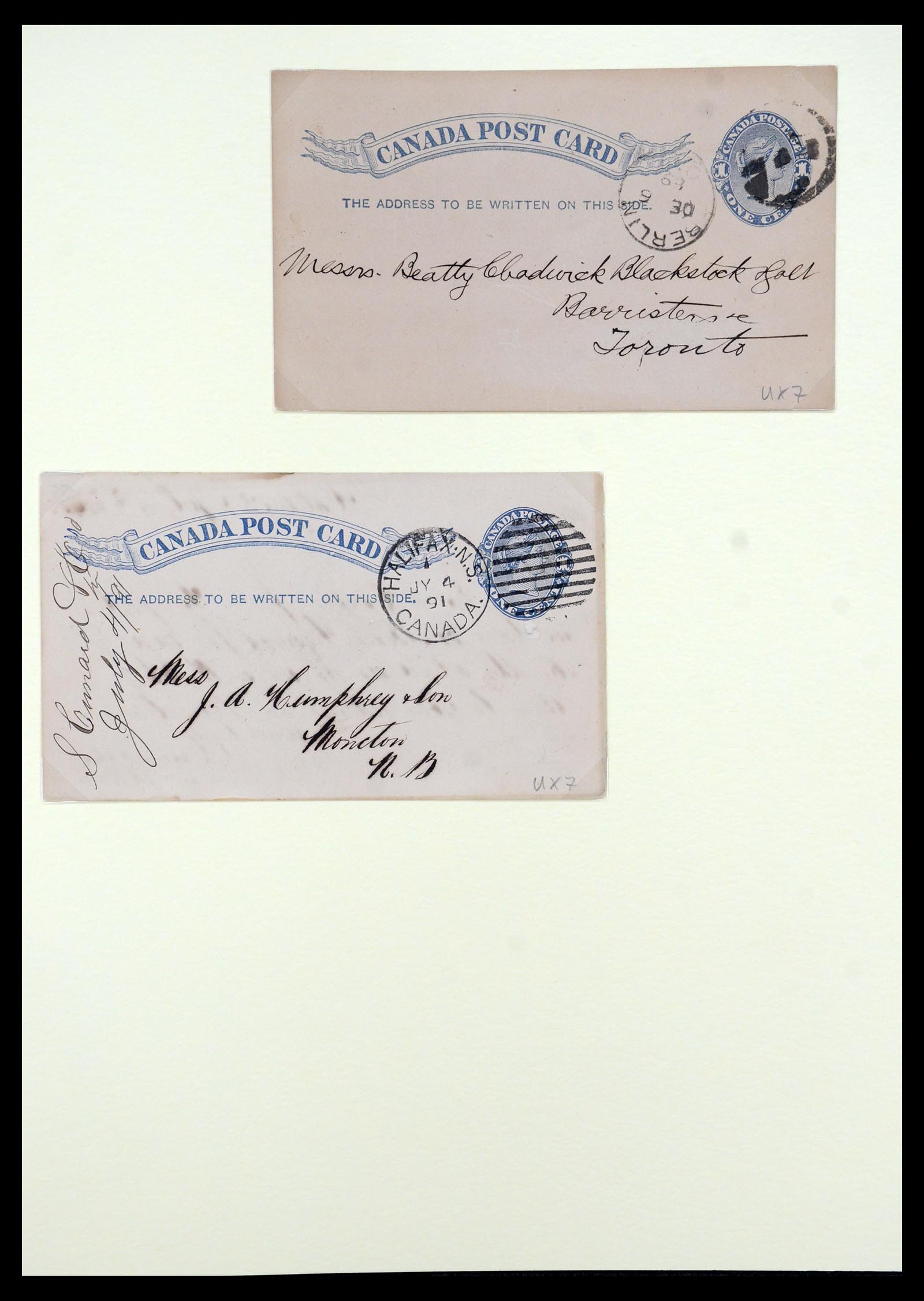 35375 061 - Postzegelverzameling 35375 Canada koninginnekopjes 1868-1893.
