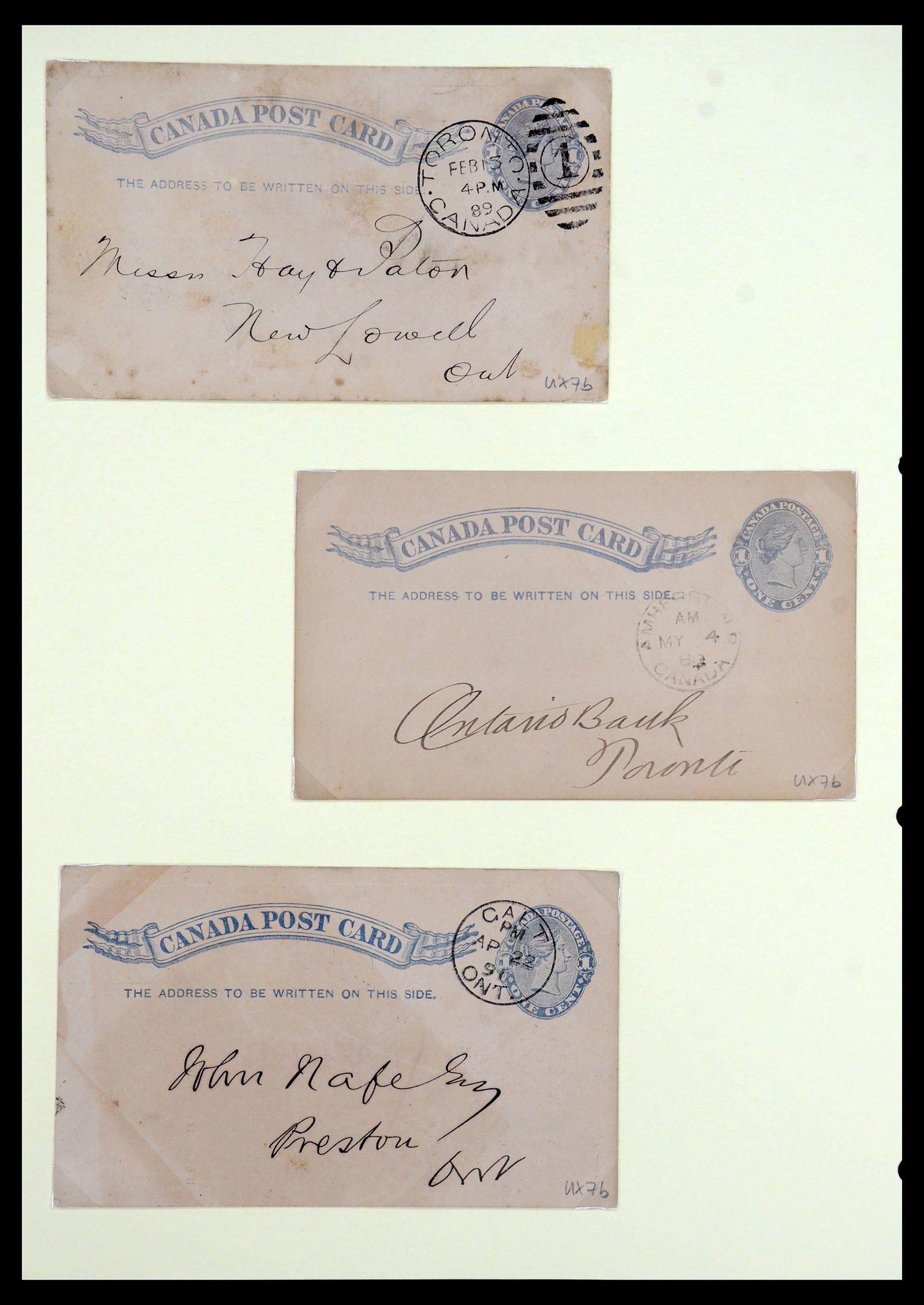 35375 063 - Postzegelverzameling 35375 Canada koninginnekopjes 1868-1893.