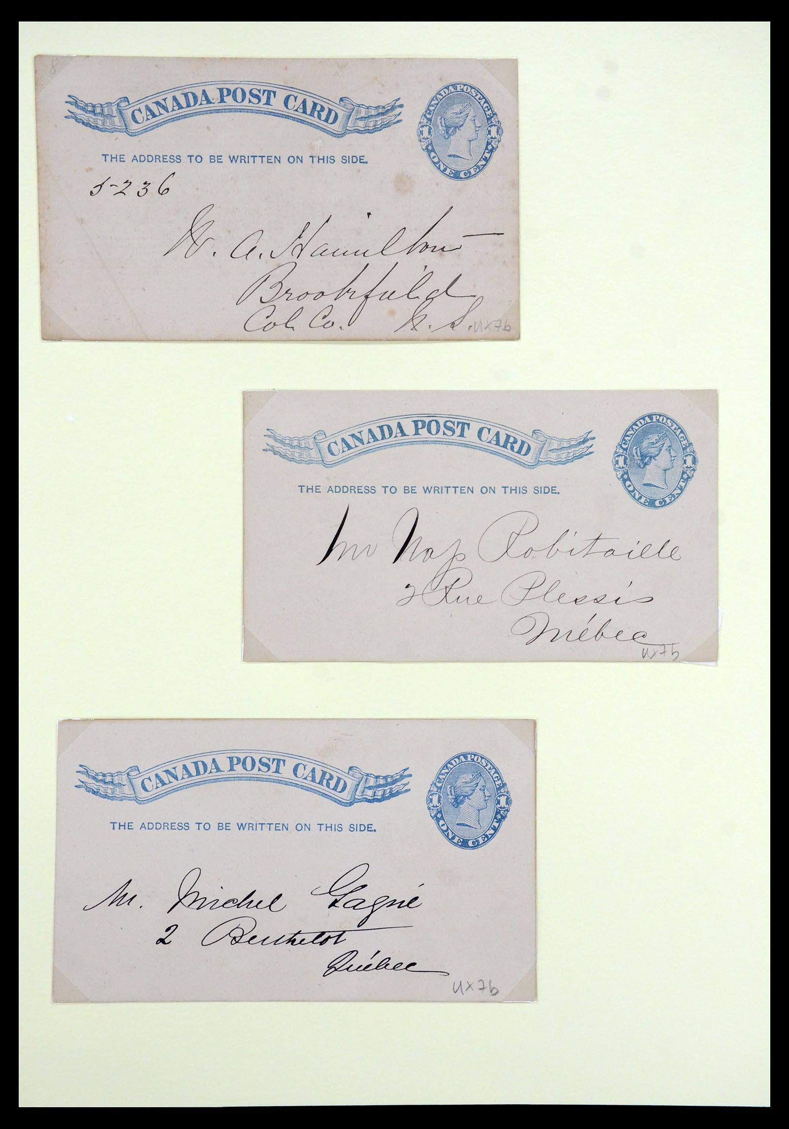 35375 065 - Postzegelverzameling 35375 Canada koninginnekopjes 1868-1893.