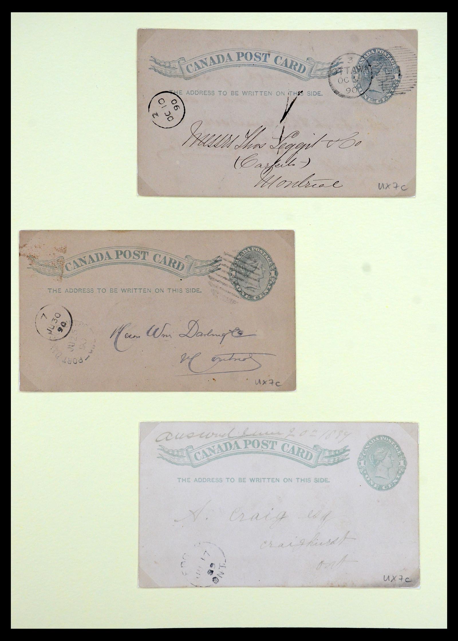35375 068 - Postzegelverzameling 35375 Canada koninginnekopjes 1868-1893.