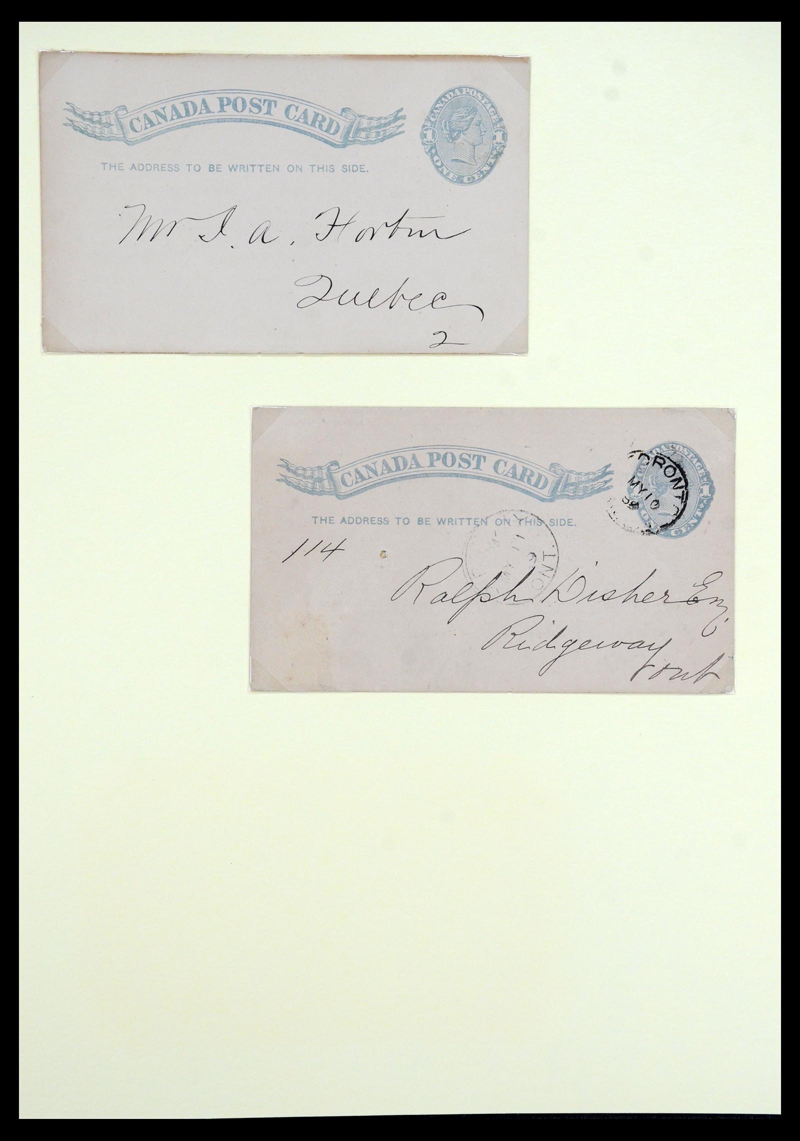 35375 069 - Postzegelverzameling 35375 Canada koninginnekopjes 1868-1893.