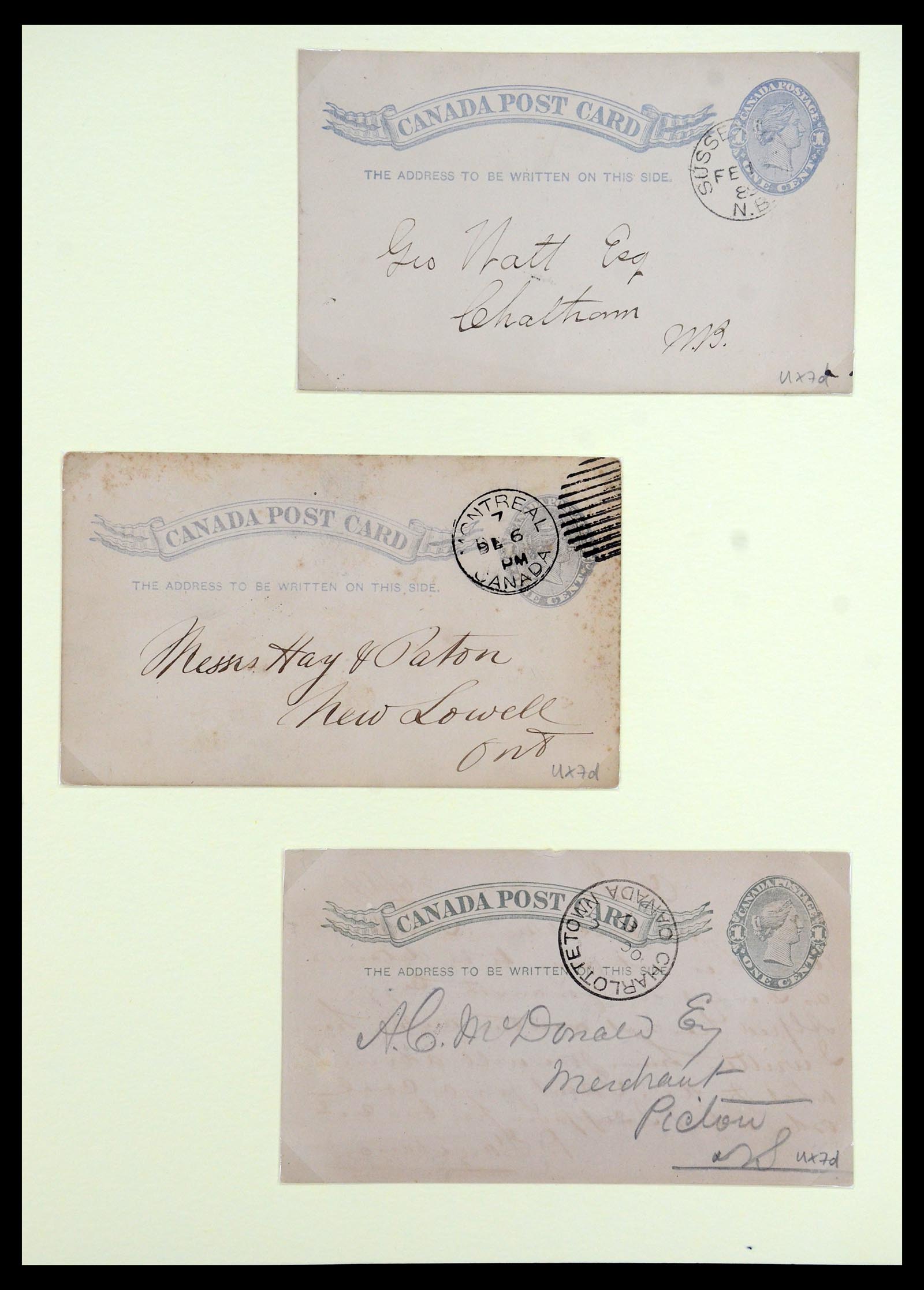 35375 070 - Postzegelverzameling 35375 Canada koninginnekopjes 1868-1893.