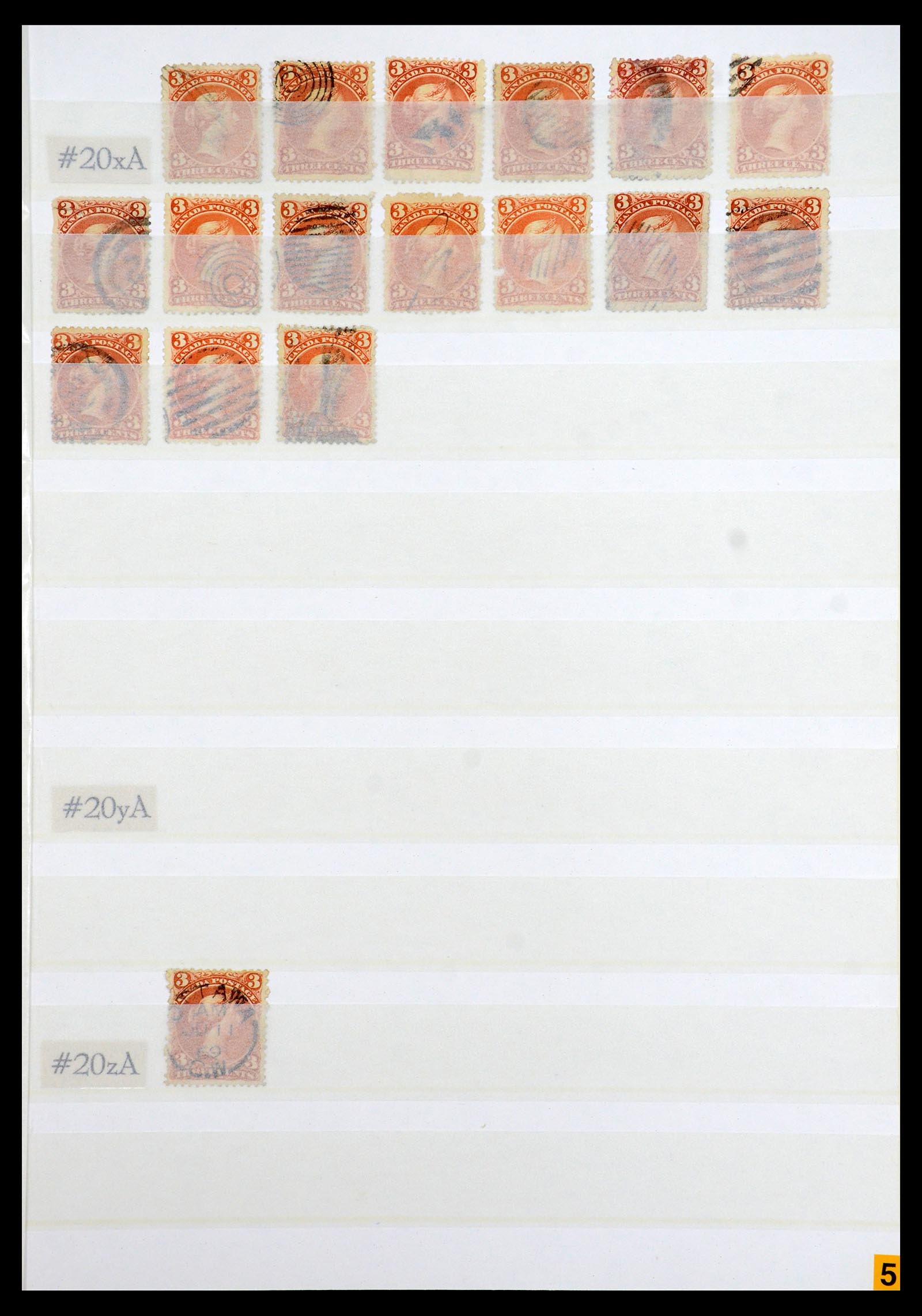 35375 095 - Postzegelverzameling 35375 Canada koninginnekopjes 1868-1893.